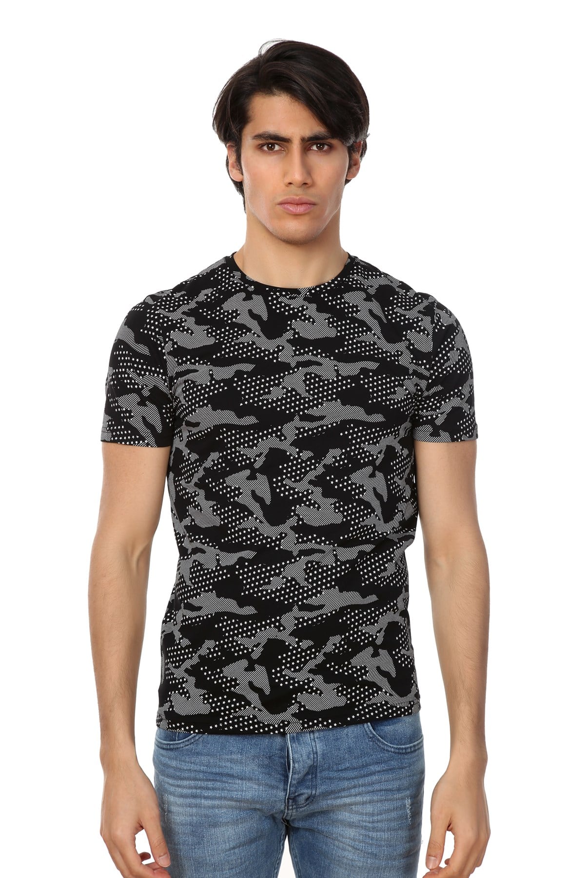 JOHN FRANK MONOCHROME T-SHIRT MULTICOLOR