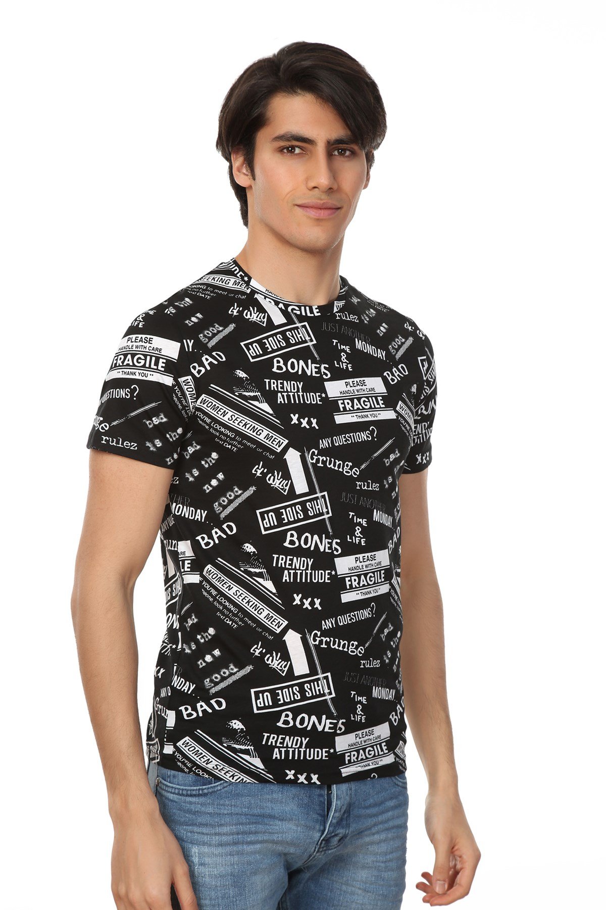 JOHN FRANK MONOCHROME T-SHIRT MULTICOLOR