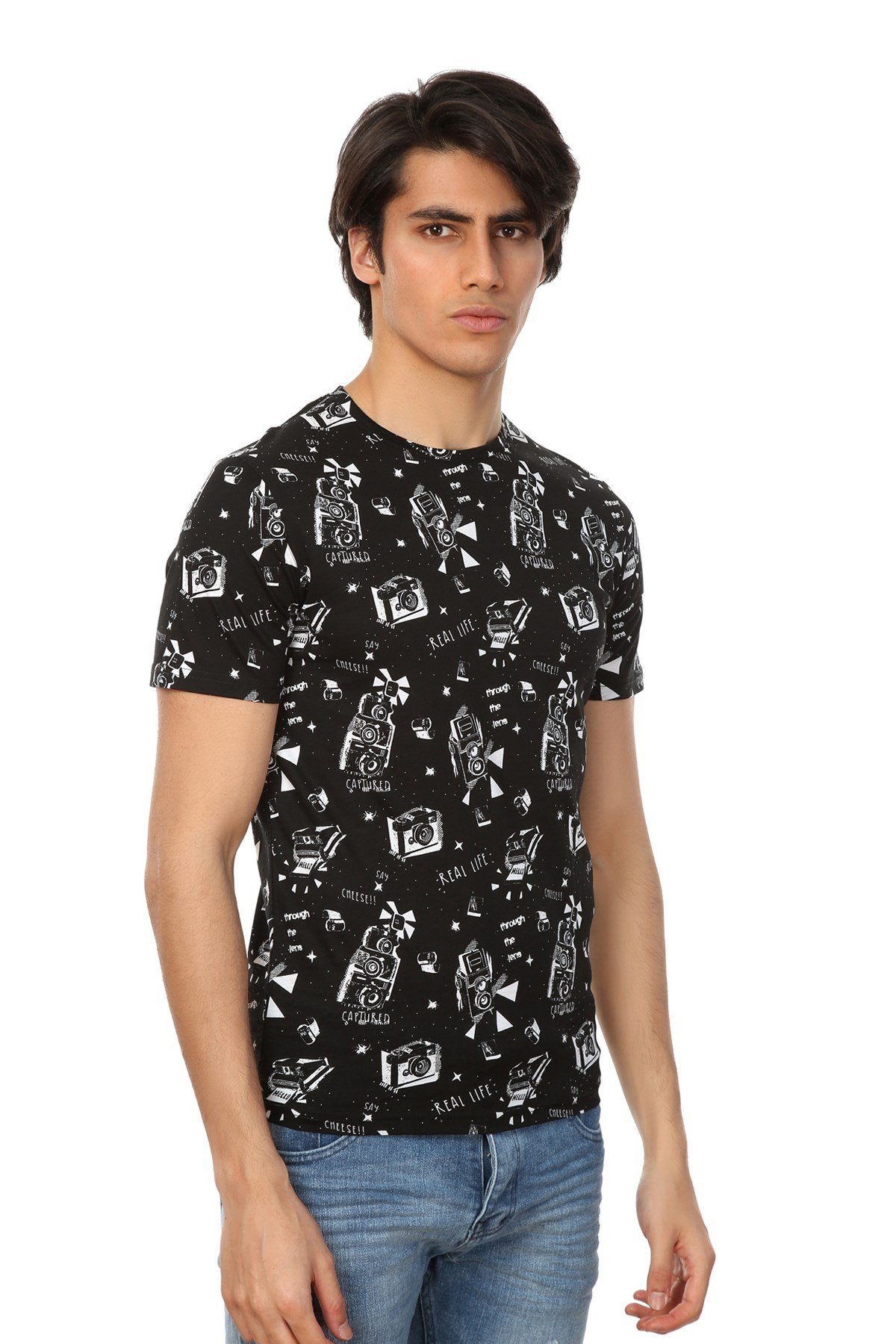 JOHN FRANK MONOCHROME T-SHIRT MULTICOLOR