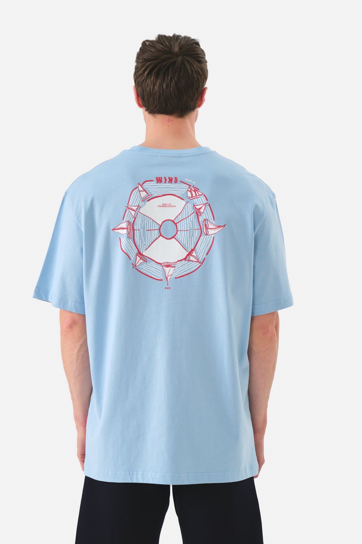 JOHN FRANK OVERSIZE T-SHIRT AÇIK MAVİ