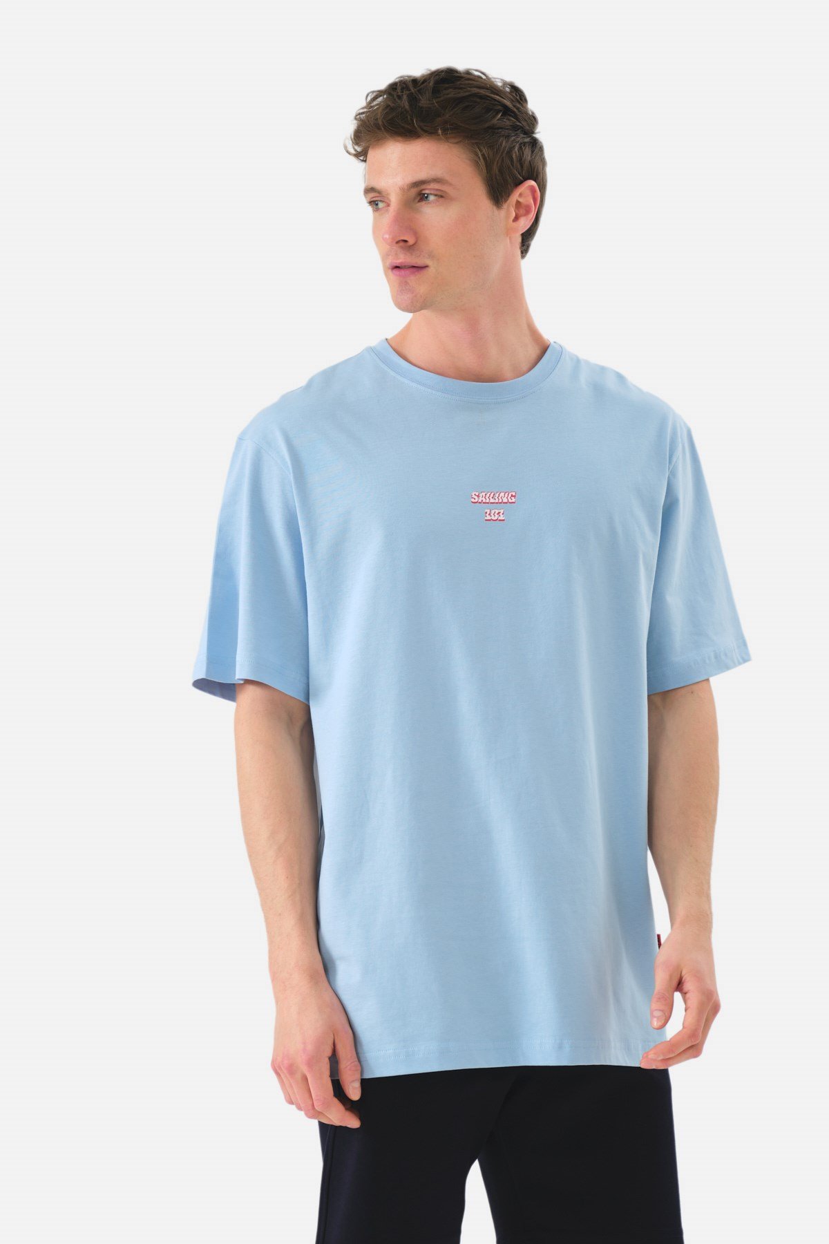JOHN FRANK OVERSIZE T-SHIRT AÇIK MAVİ