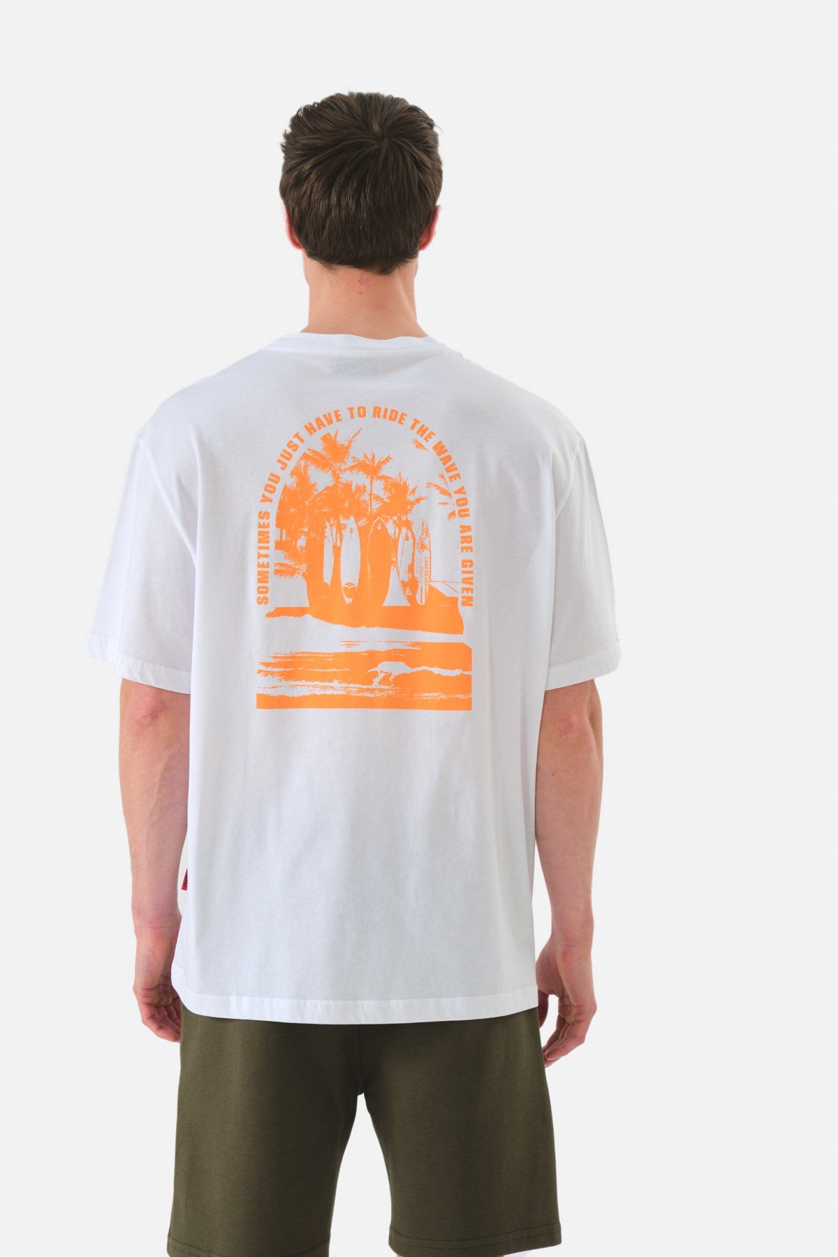 JOHN FRANK OVERSIZE T-SHIRT BEYAZ