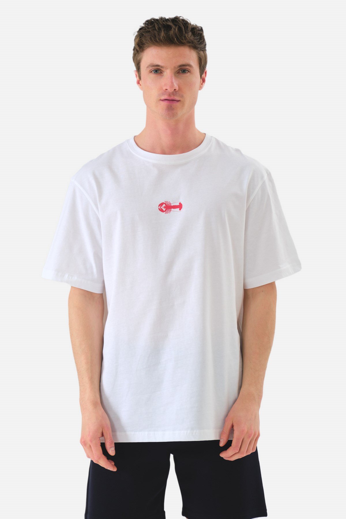 JOHN FRANK OVERSIZE T-SHIRT BEYAZ