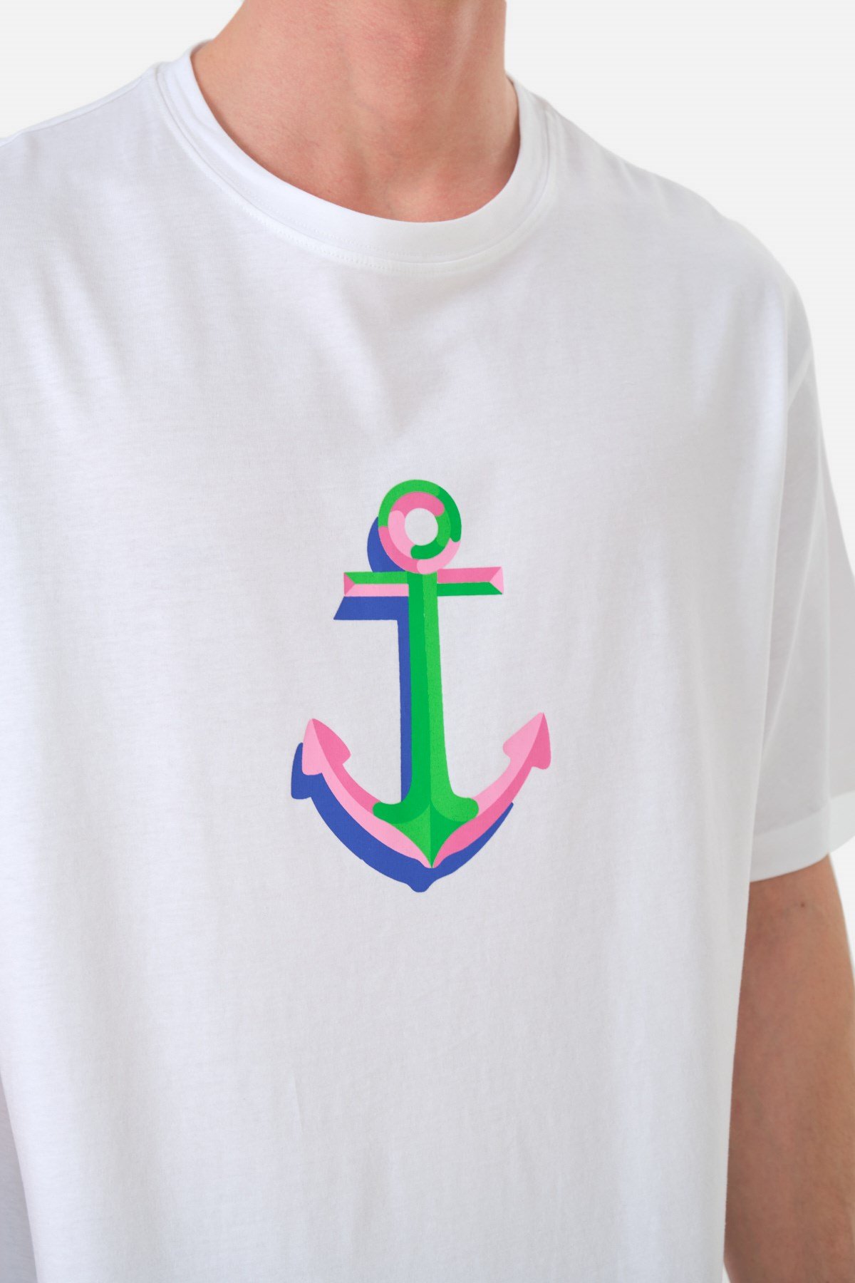JOHN FRANK OVERSIZE T-SHIRT BEYAZ