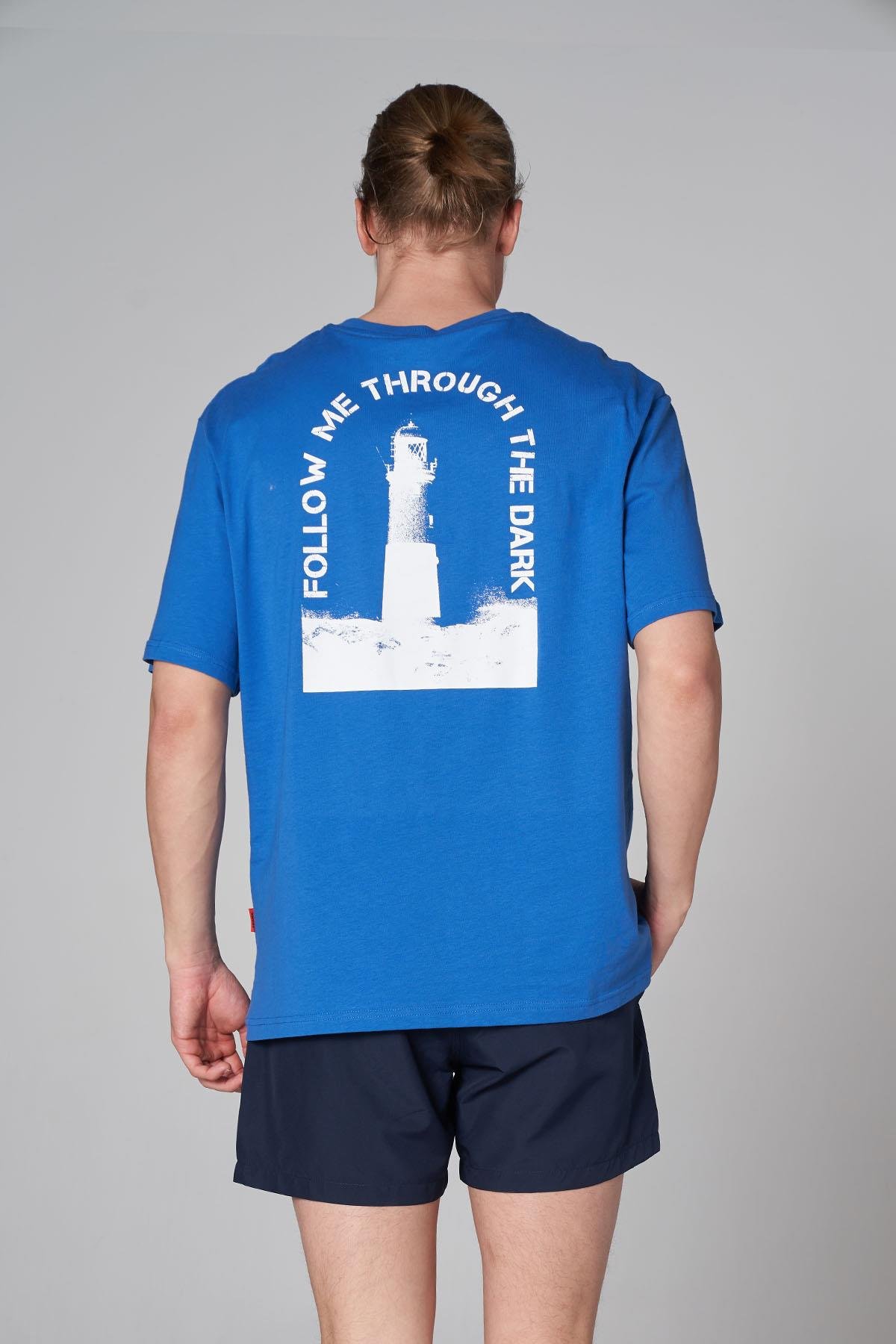 JOHN FRANK OVERSIZE T-SHIRT MAVİ