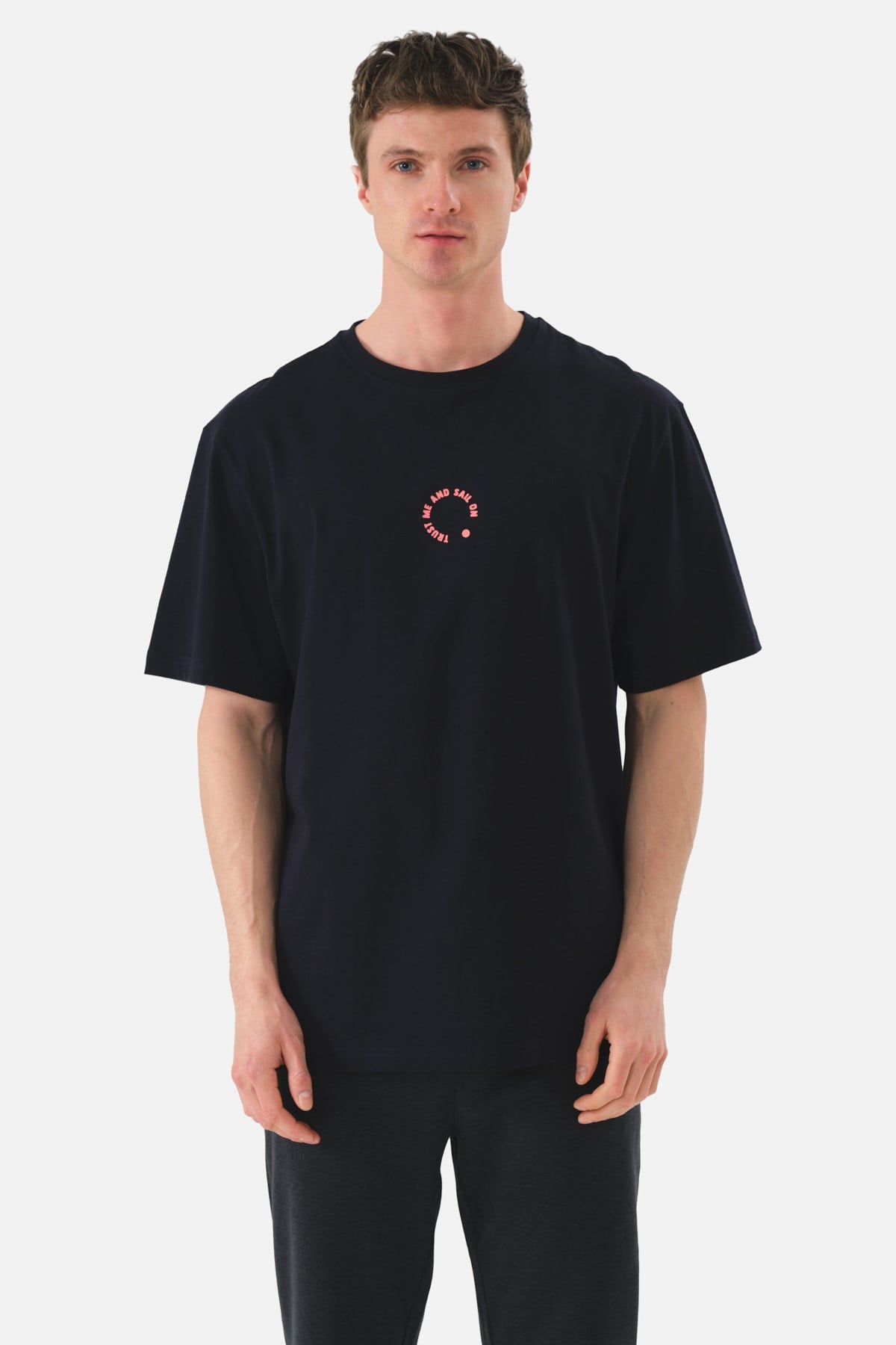 JOHN FRANK OVERSIZE T-SHIRT LACİVERT