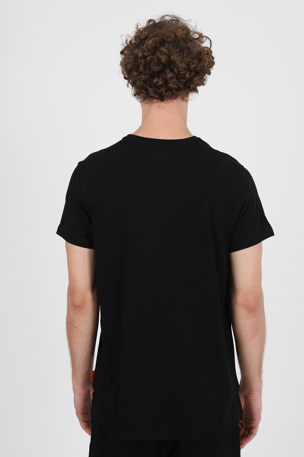 John Frank Siyah Basic Pike T-Shirt