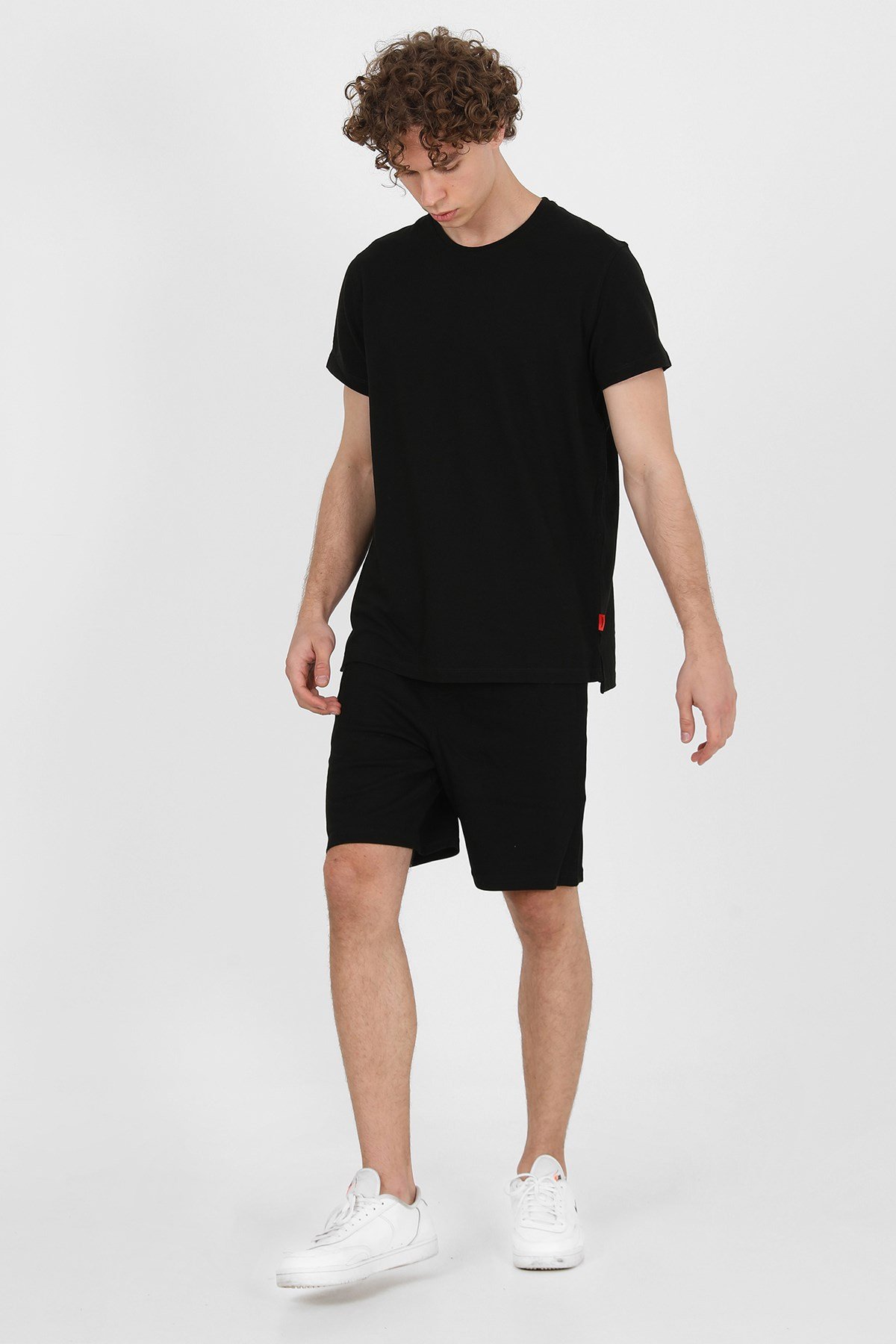 John Frank Siyah Basic Pike T-Shirt