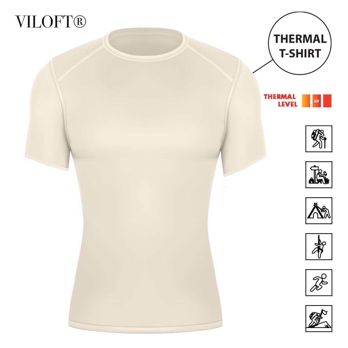 JOHN FRANK THERMAL TOP SHORT SLEEWE EKRU