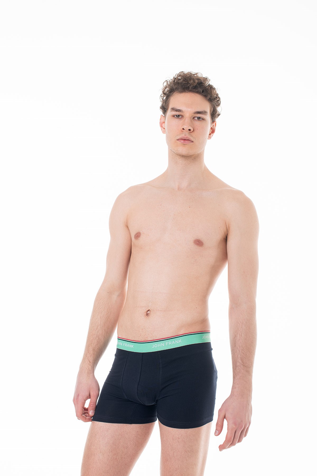 John Frank Üçlü Basic Bright Boxer