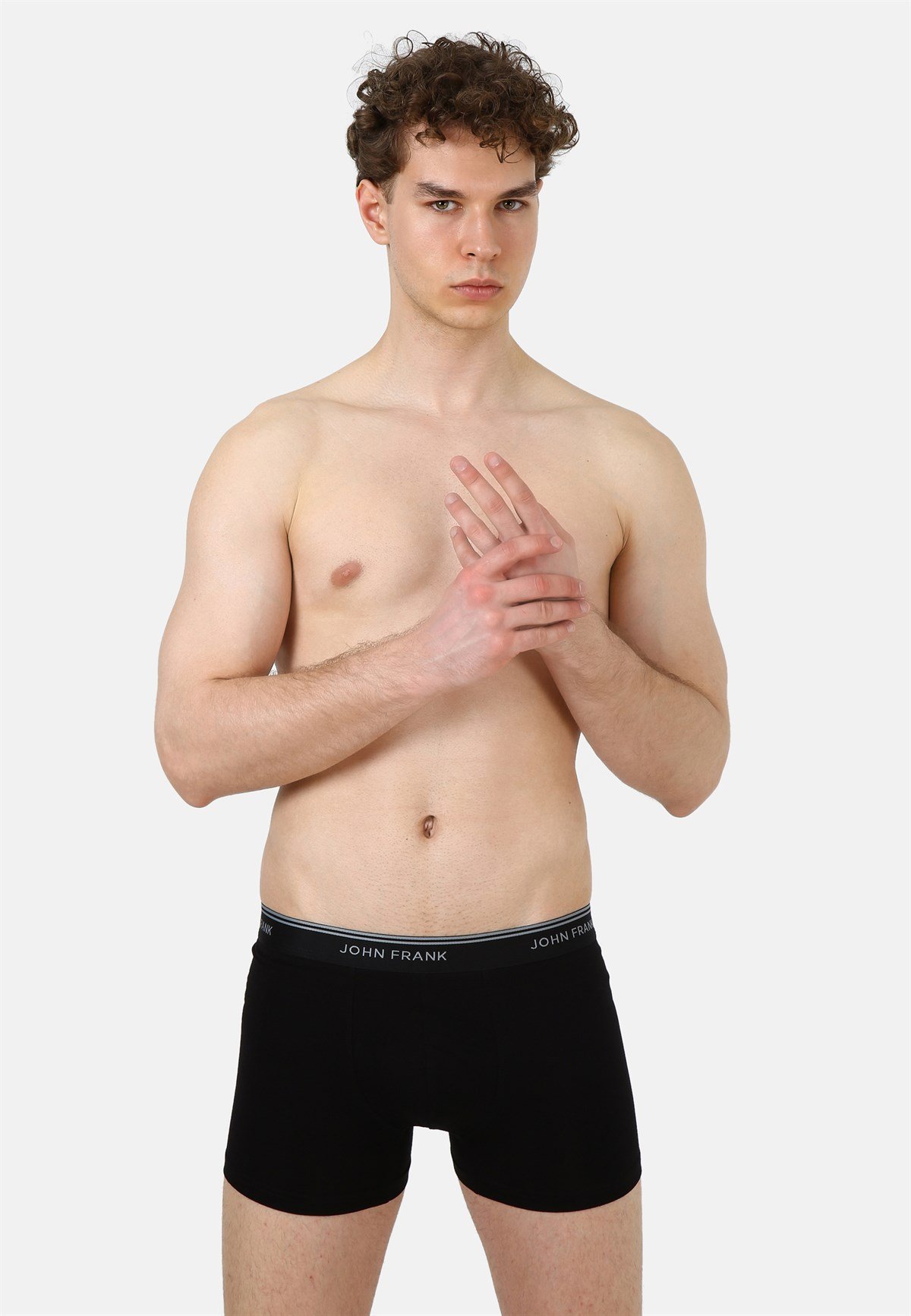 John Frank Üçlü Basic Bright Boxer