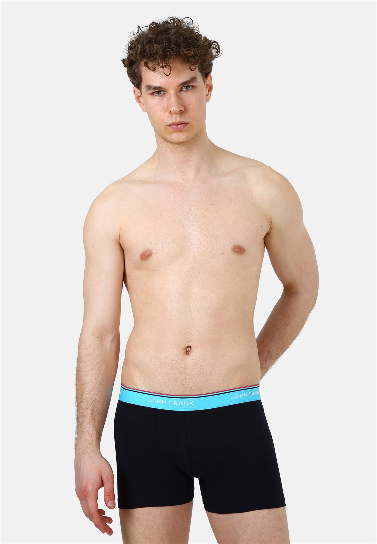 John Frank Üçlü Basic Bright Boxer