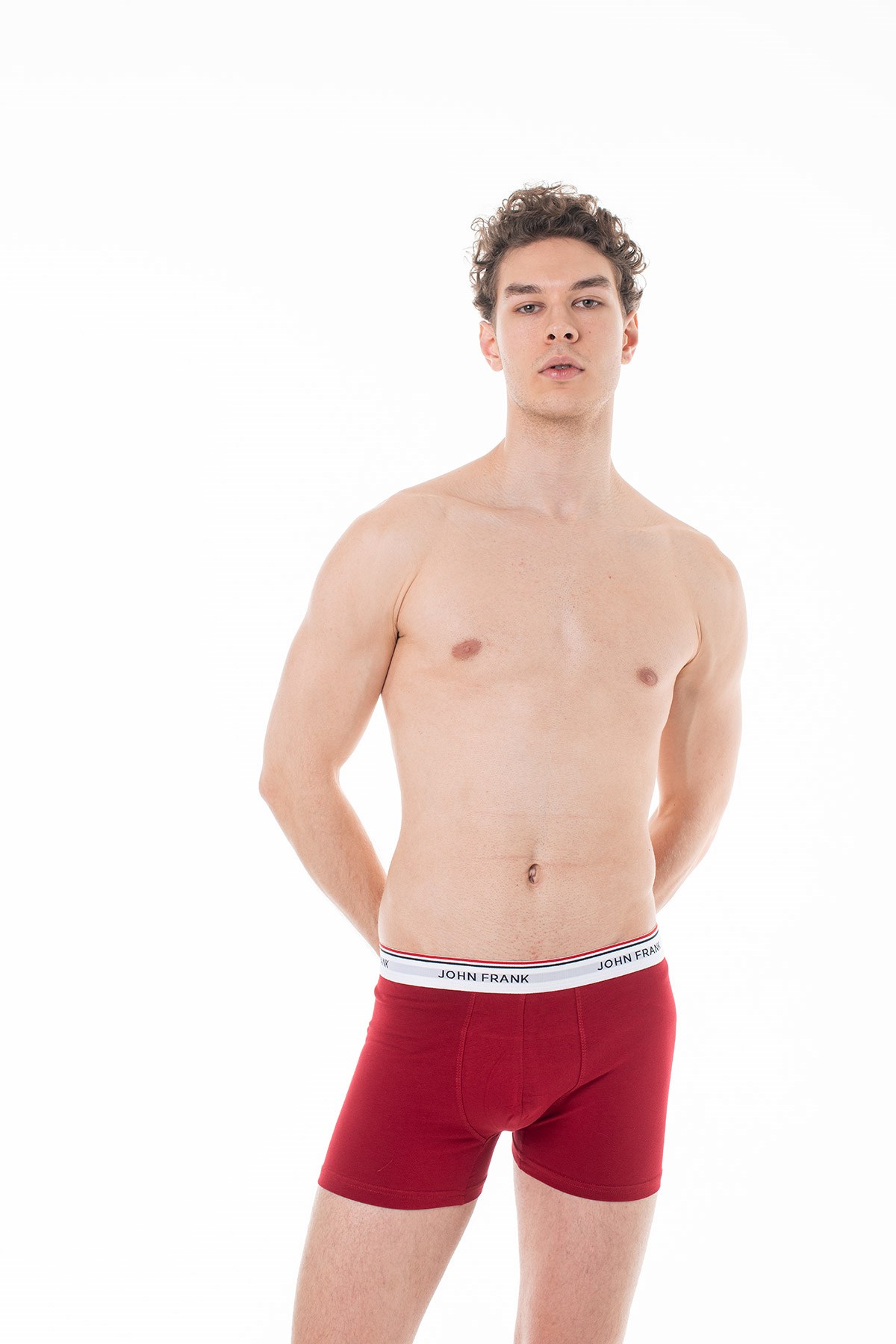John Frank Üçlü Basic Bright Boxer