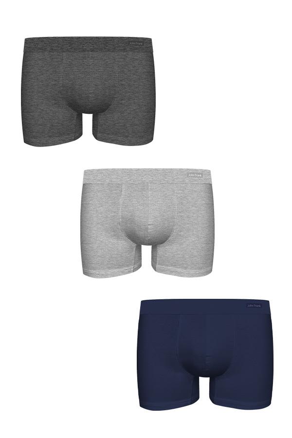 JOHN FRANK ÜÇLÜ HIDDEN PREMIUM BLACK BOXER