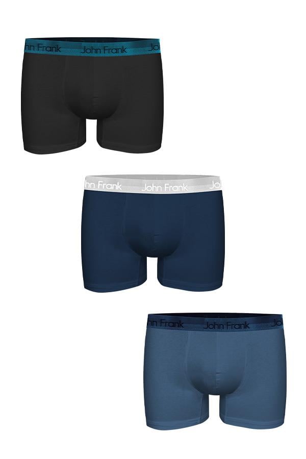 JOHN FRANK ÜÇLÜ PREMIUM BLACK BOXER