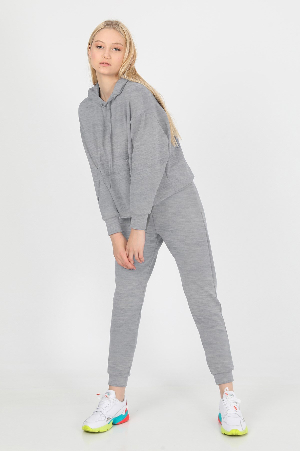 JOHN FRANK WOMAN SPORTS&LOUNGEWEAR COMFY SWEATSHIRT GRİ