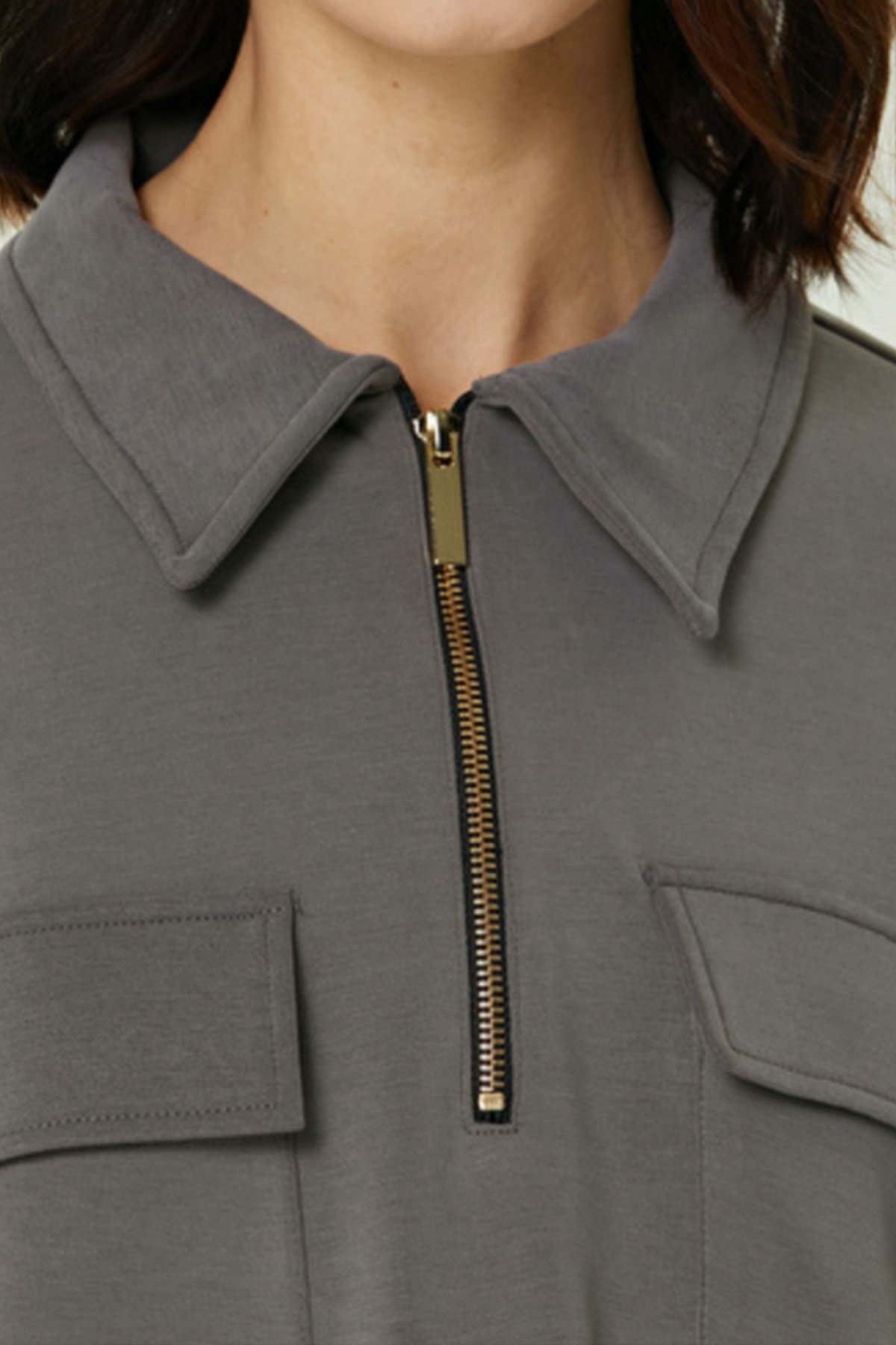 JOHN FRANK WOMAN SPORTS&LOUNGEWEAR LUXE SWEATSHIRT VİZON