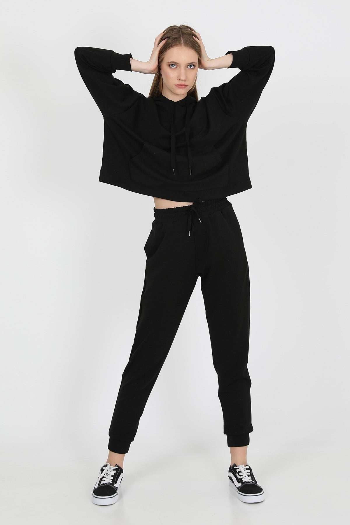 JOHN FRANK WOMAN SPORTS&LOUNGEWEAR SWEATSHIRT SİYAH