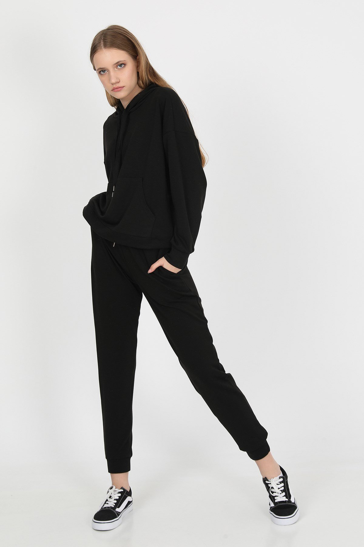 JOHN FRANK WOMAN SPORTS&LOUNGEWEAR SWEATSHIRT SİYAH