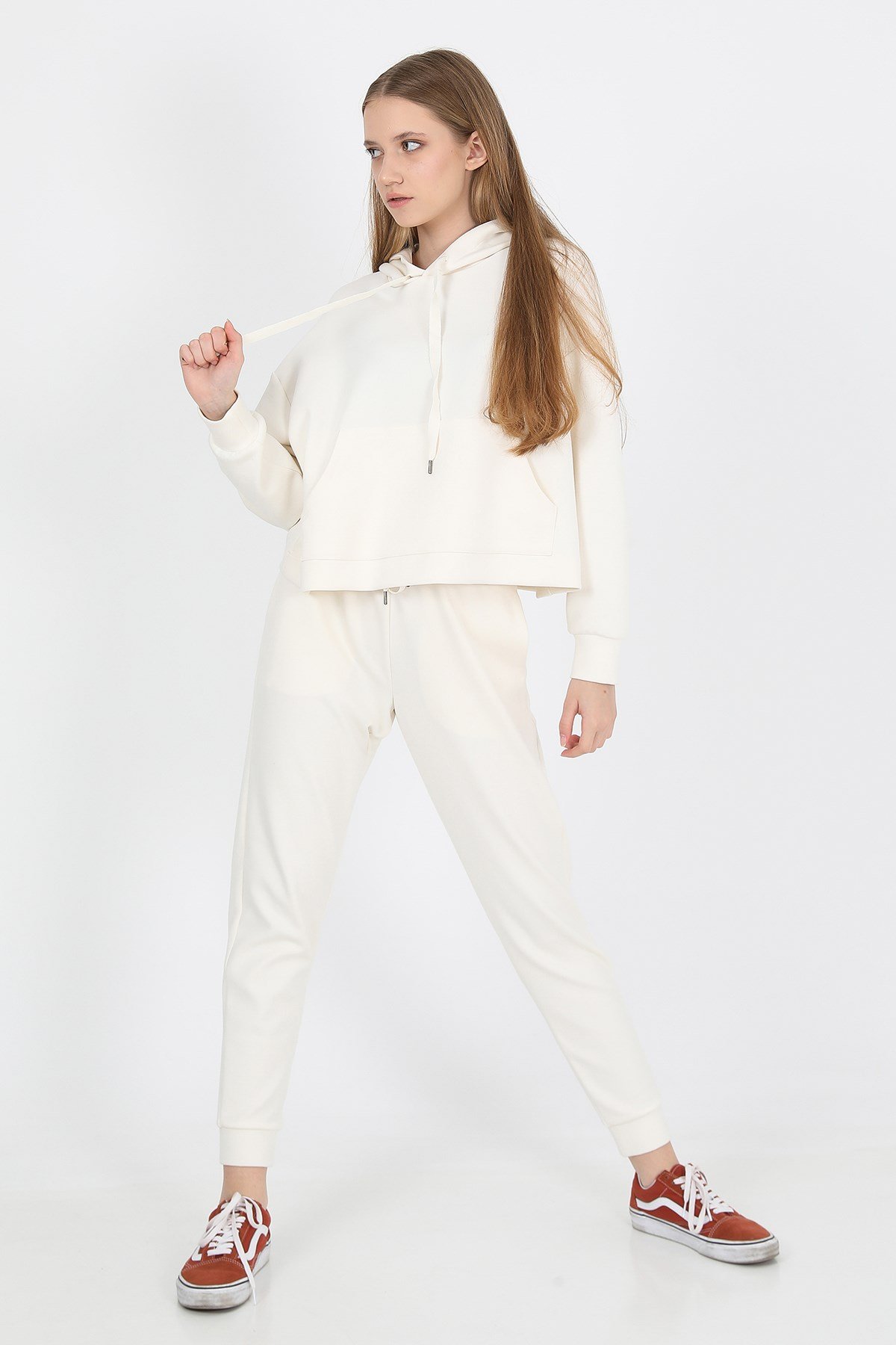 JOHN FRANK WOMAN SPORTS&LOUNGEWEAR SWEATSHIRT EKRU