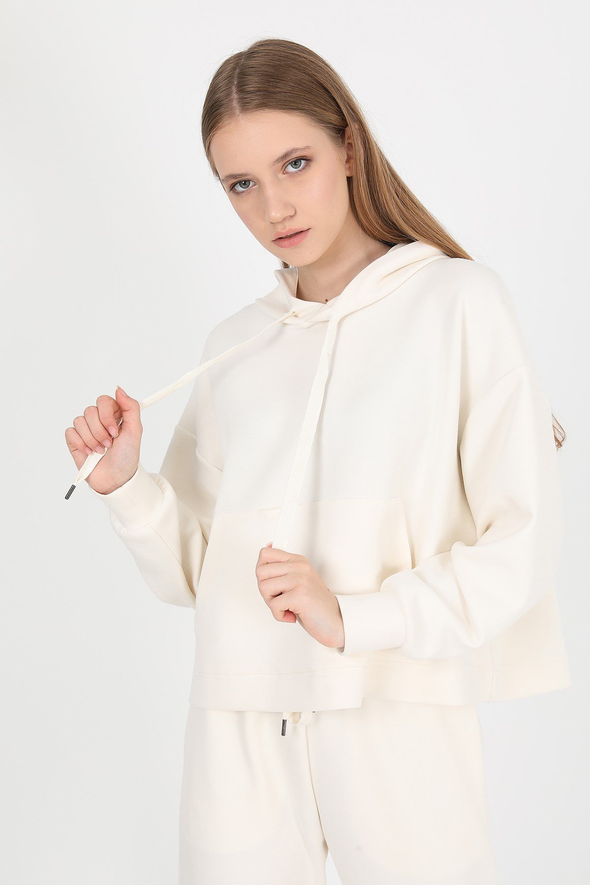 JOHN FRANK WOMAN SPORTS&LOUNGEWEAR SWEATSHIRT EKRU