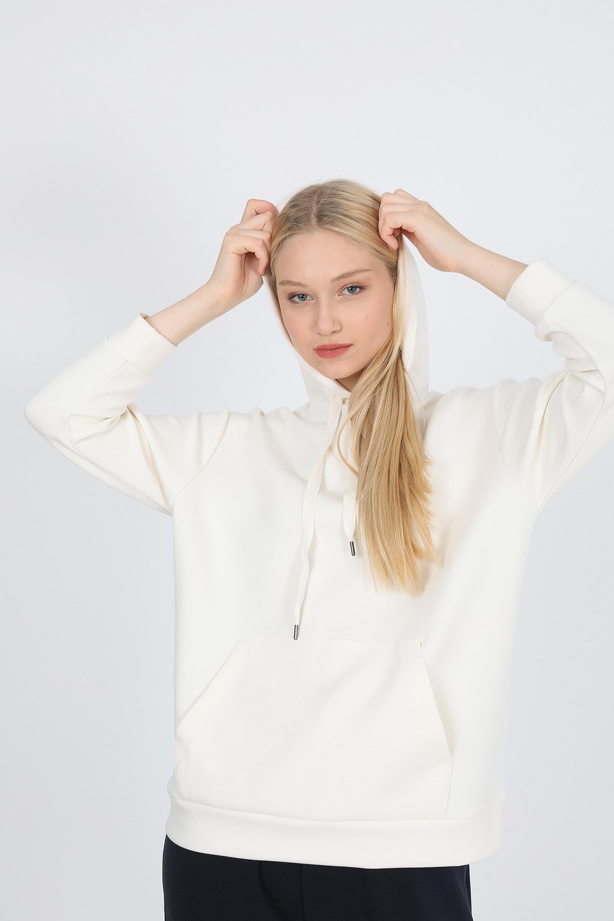 JOHN FRANK WOMAN SPORTS&LOUNGEWEAR SWEATSHIRT EKRU