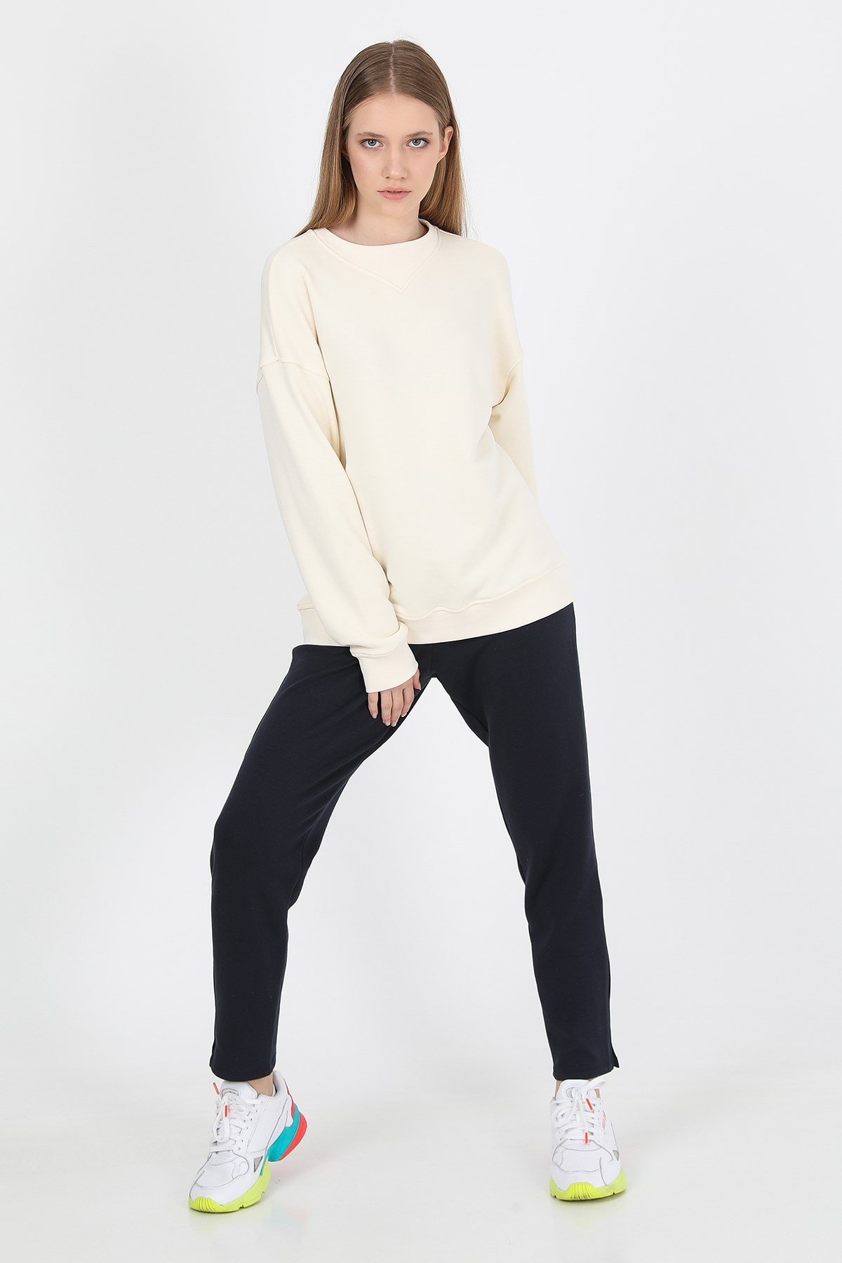 JOHN FRANK WOMAN SPORTS&LOUNGEWEAR SWEATSHIRT EKRU