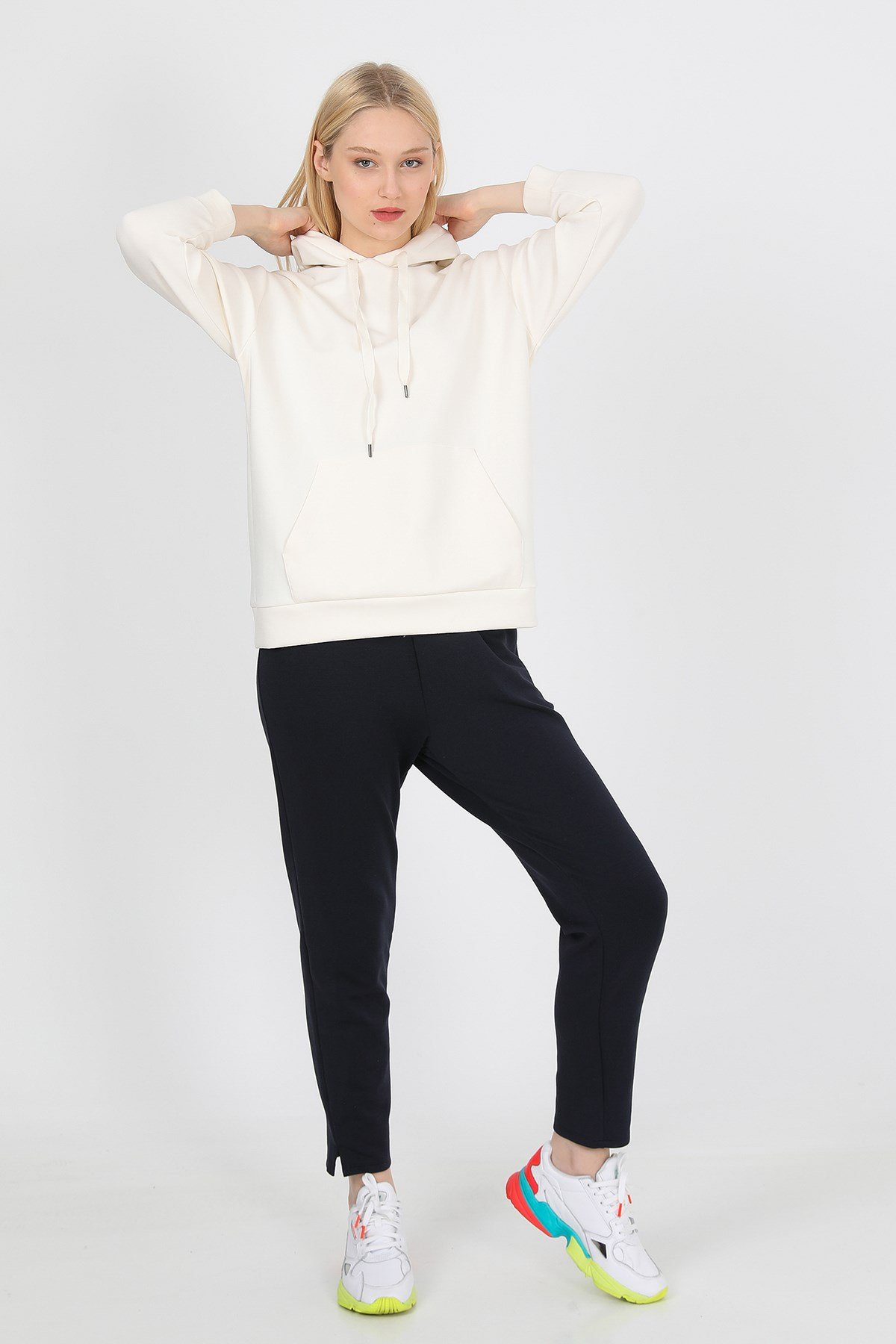 JOHN FRANK WOMAN SPORTS&LOUNGEWEAR SWEATSHIRT EKRU