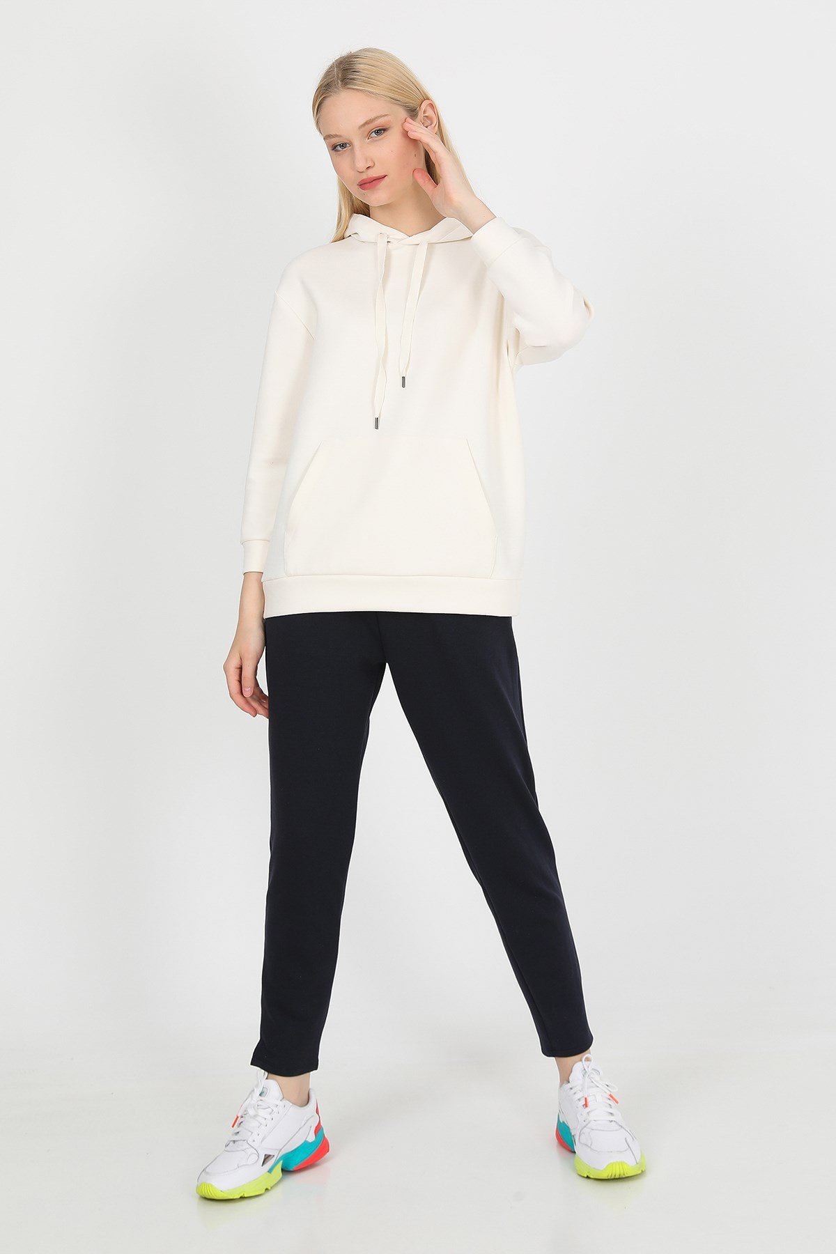 JOHN FRANK WOMAN SPORTS&LOUNGEWEAR SWEATSHIRT EKRU