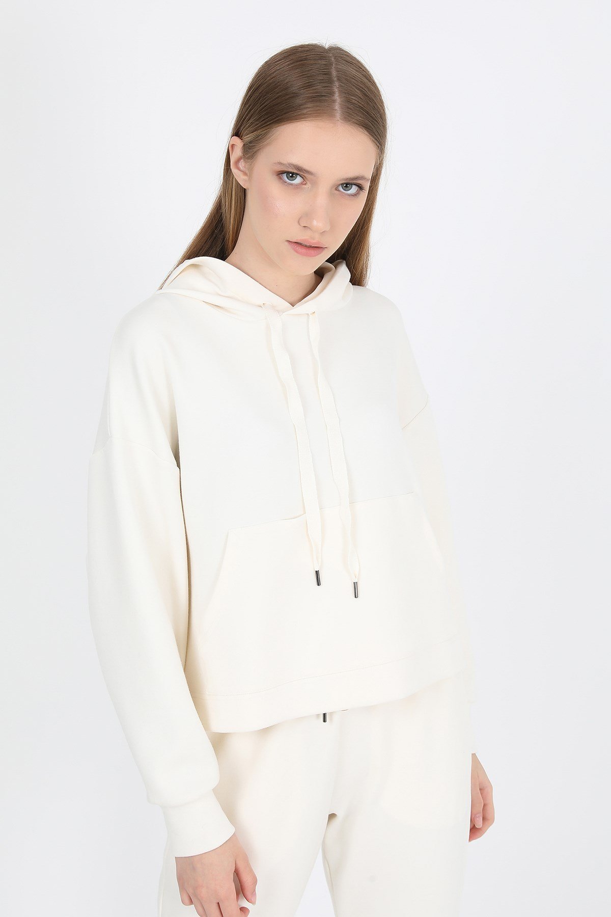 JOHN FRANK WOMAN SPORTS&LOUNGEWEAR SWEATSHIRT EKRU