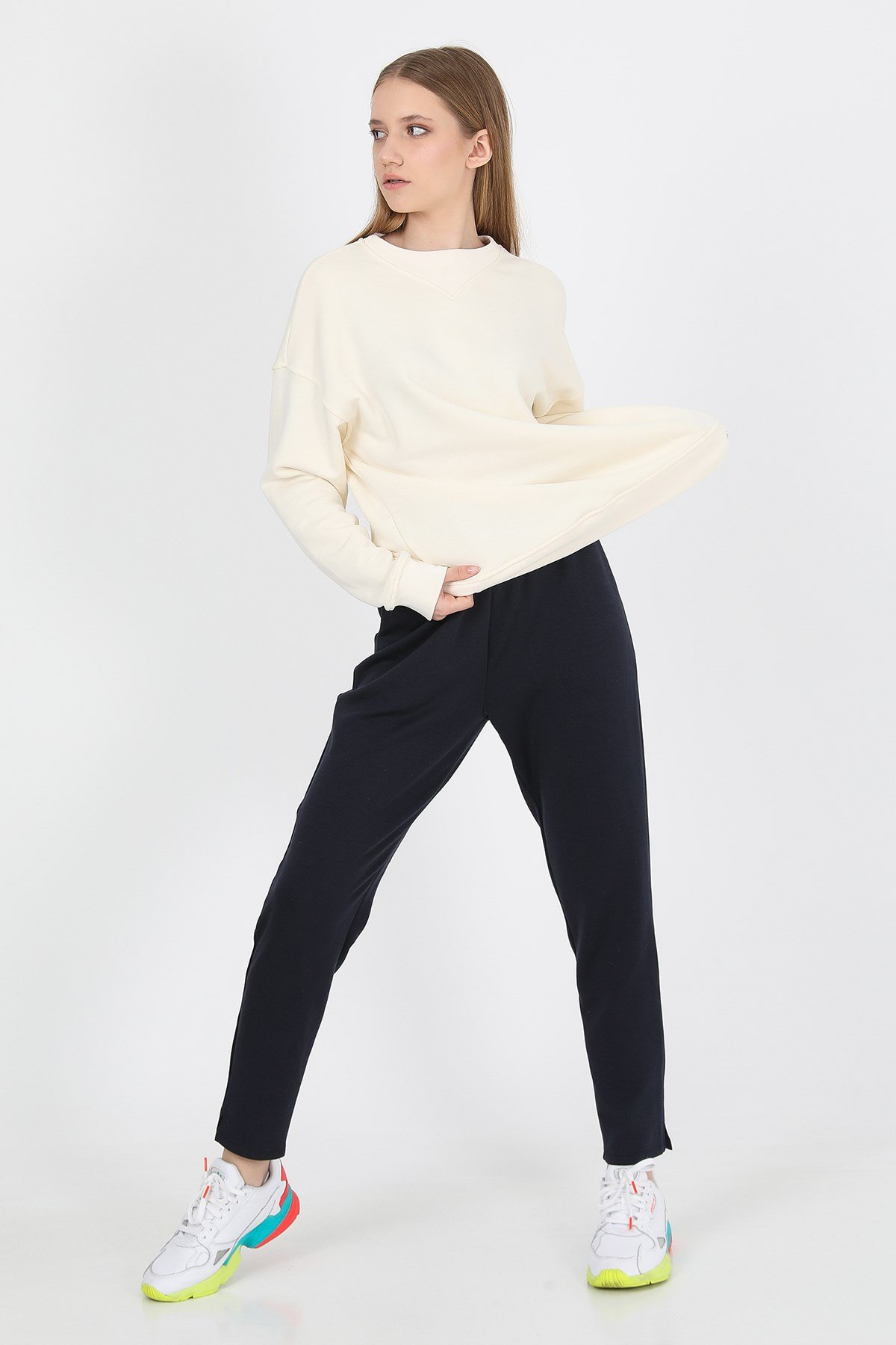 JOHN FRANK WOMAN SPORTS&LOUNGEWEAR SWEATSHIRT EKRU