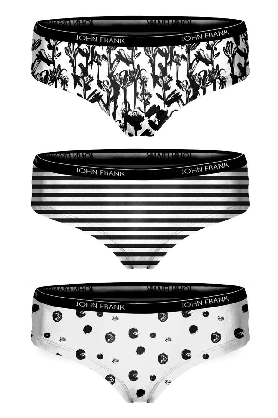 JOHN FRANK WOMEN BLACK&WHITE ÜÇLÜ HIPSTER