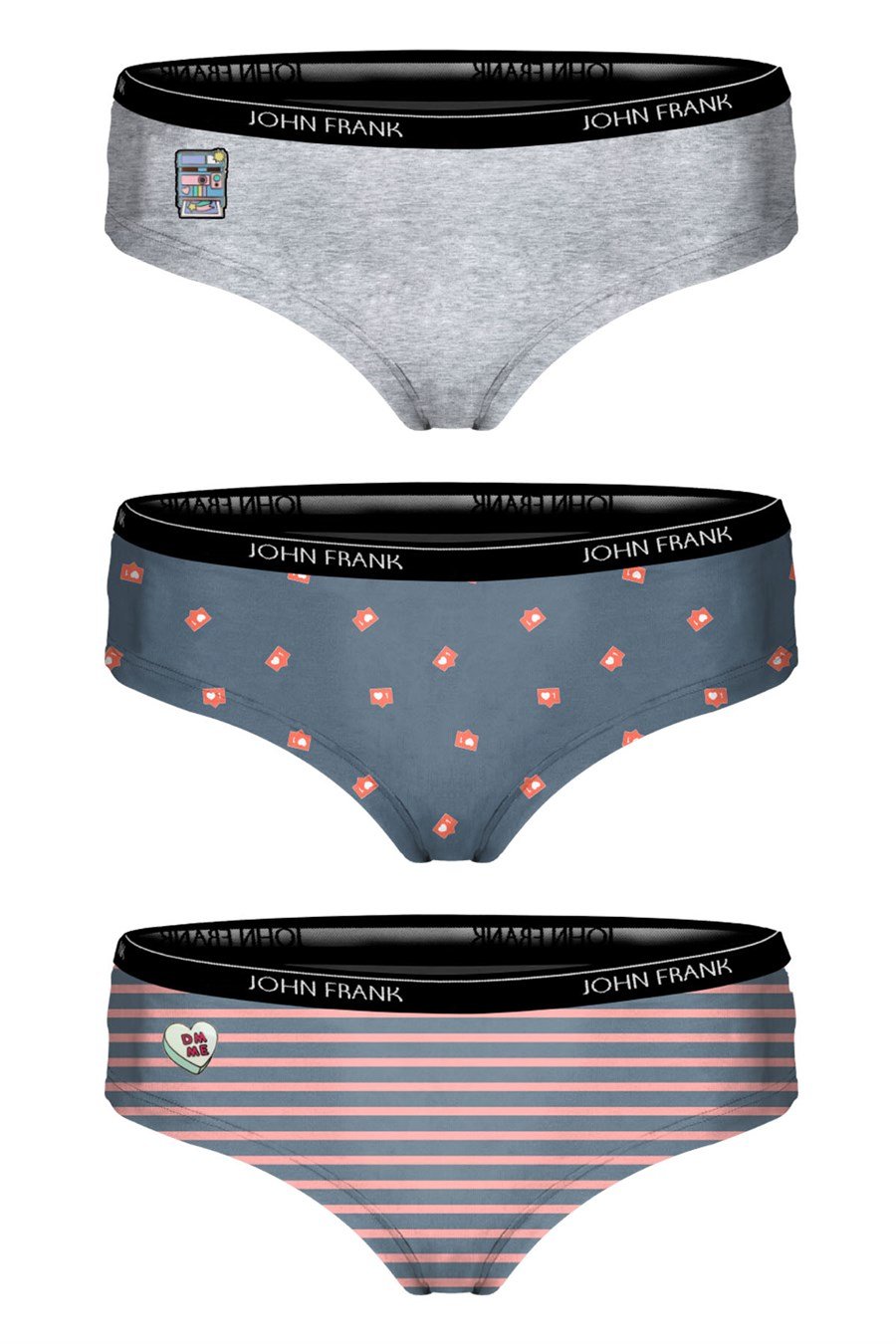 JOHN FRANK WOMEN GOOD VIBES ÜÇLÜ HIPSTER