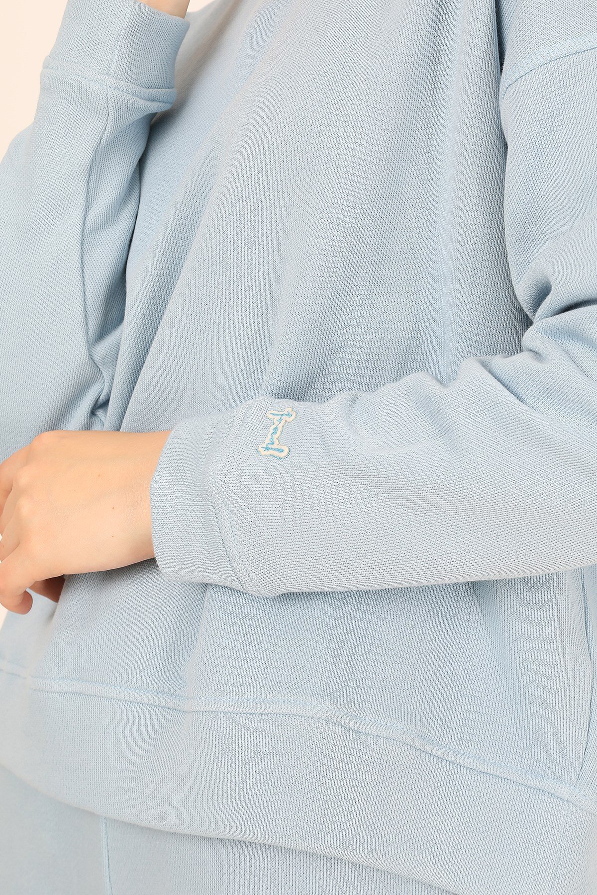JOHN FRANK WOMAN SPORTS&LOUNGEWEAR SWEATSHIRT BEBE MAVİ