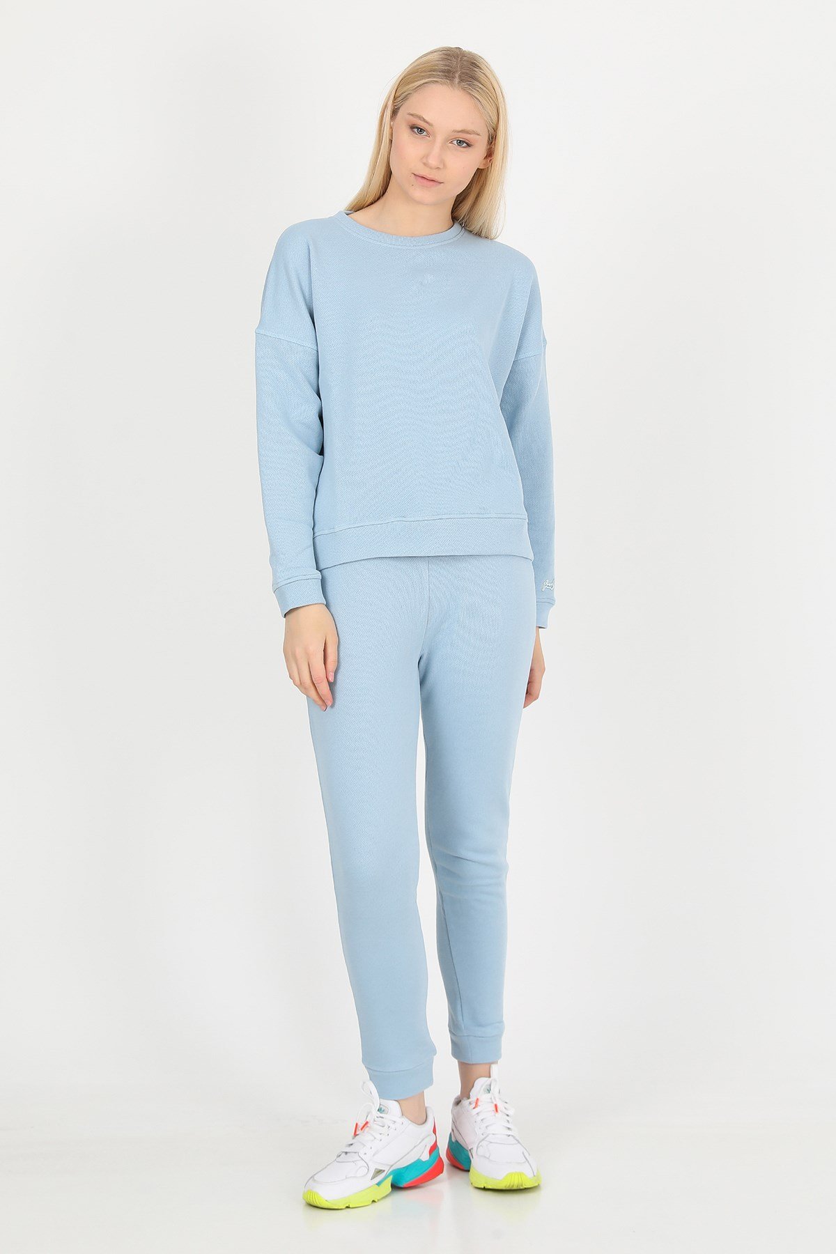 JOHN FRANK WOMAN SPORTS&LOUNGEWEAR SWEATSHIRT BEBE MAVİ