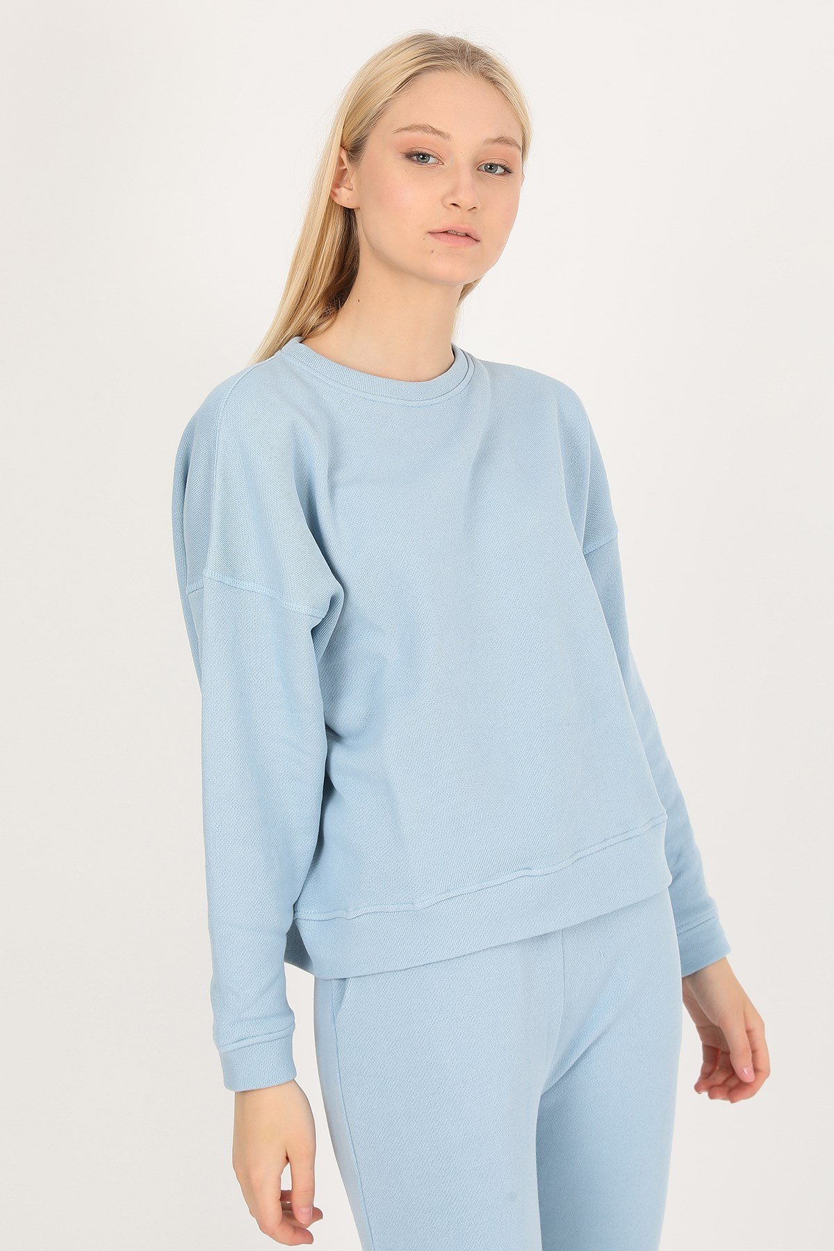 JOHN FRANK WOMAN SPORTS&LOUNGEWEAR SWEATSHIRT BEBE MAVİ
