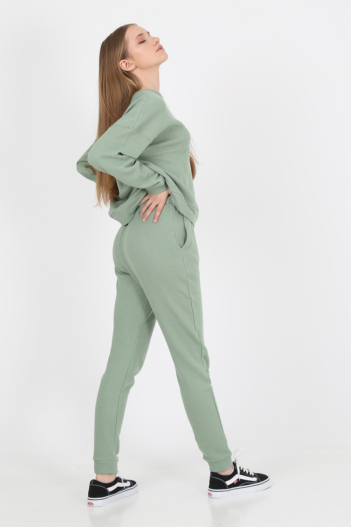 JOHN FRANK WOMAN SPORTS&LOUNGEWEAR SWEATSHIRT JADE YEŞİL