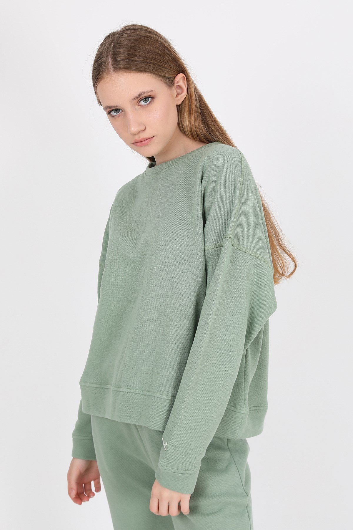 JOHN FRANK WOMAN SPORTS&LOUNGEWEAR SWEATSHIRT JADE YEŞİL