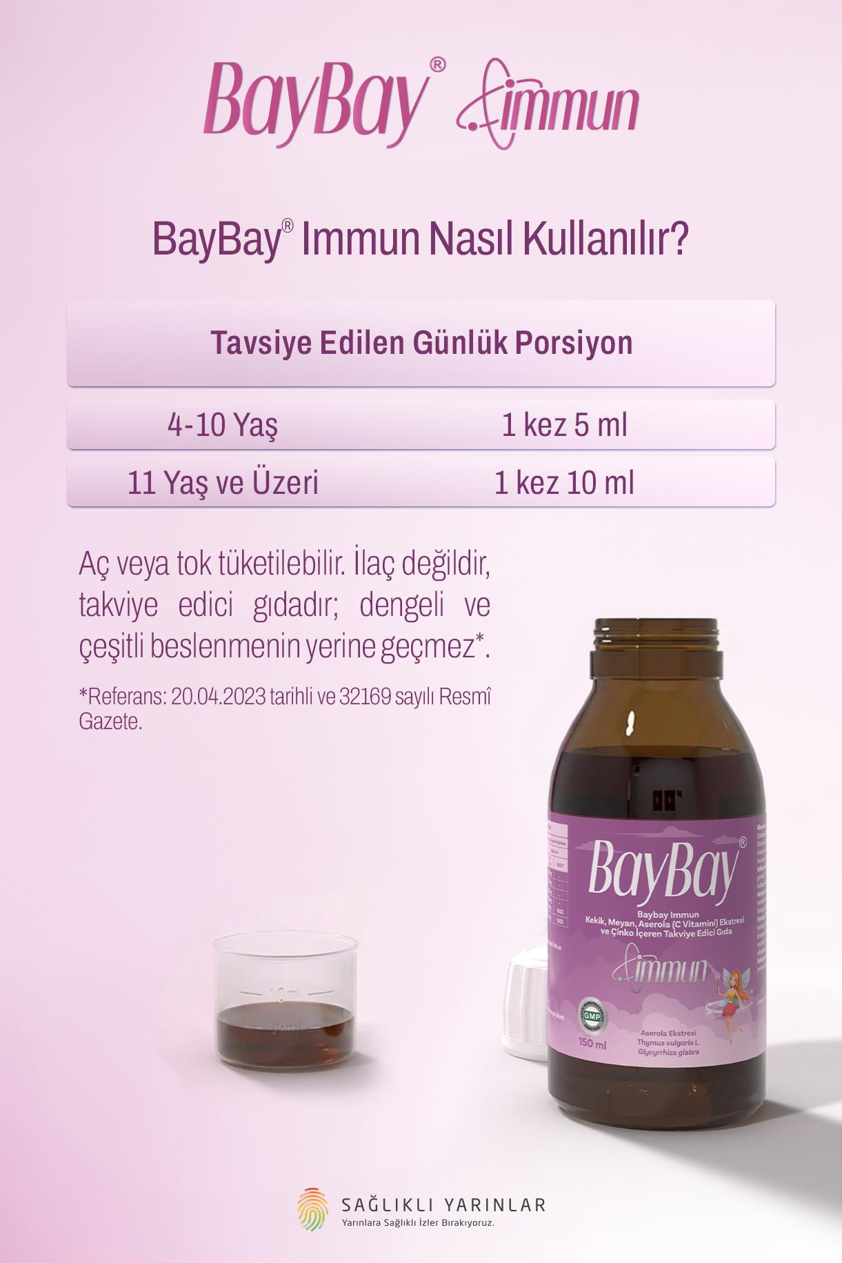 Immun Kekik, Meyan, Aserola (C Vitamini) Ekstresi ve Çinko İçeren Takviye Edici Gıda