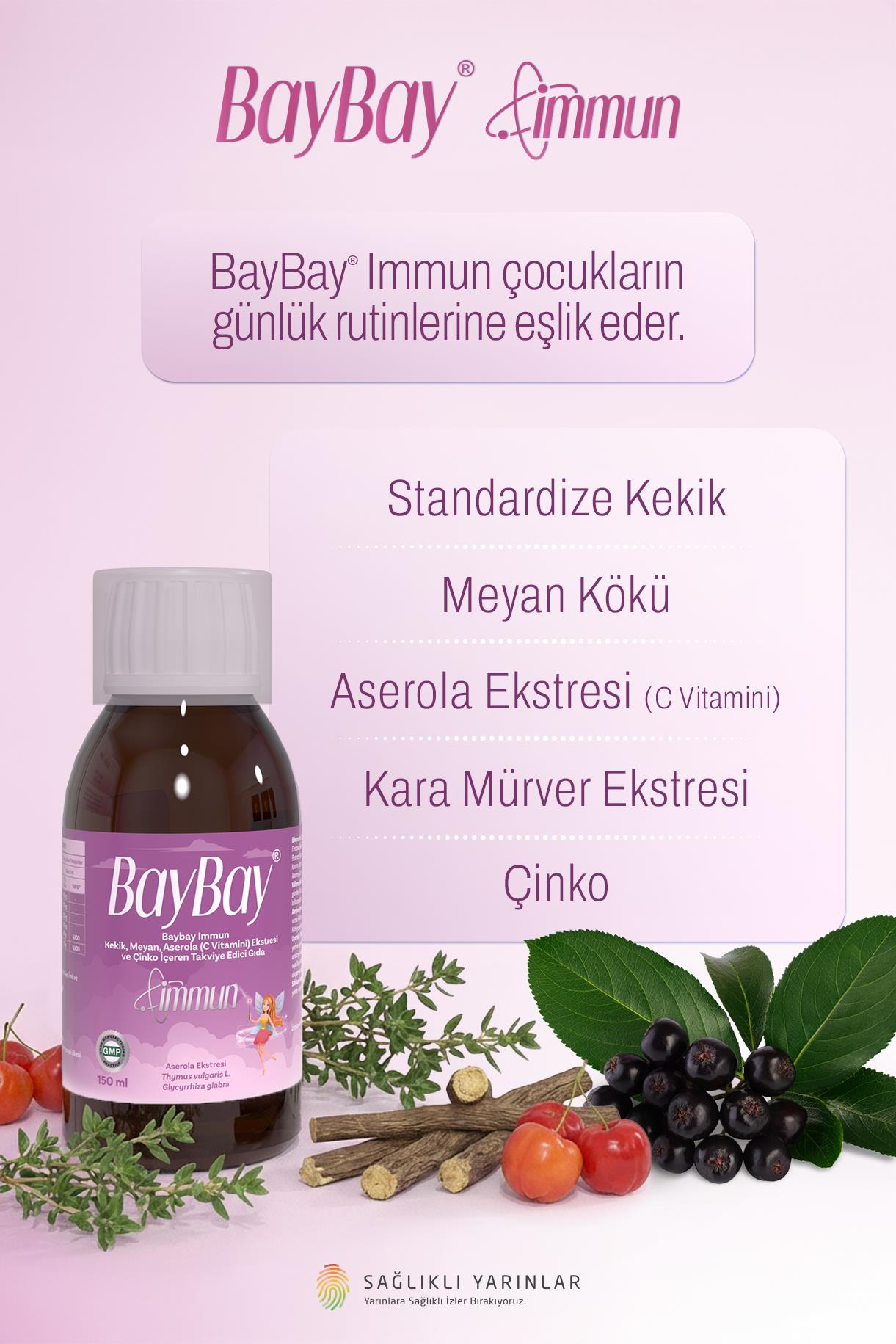 Immun Kekik, Meyan, Aserola (C Vitamini) Ekstresi ve Çinko İçeren Takviye Edici Gıda
