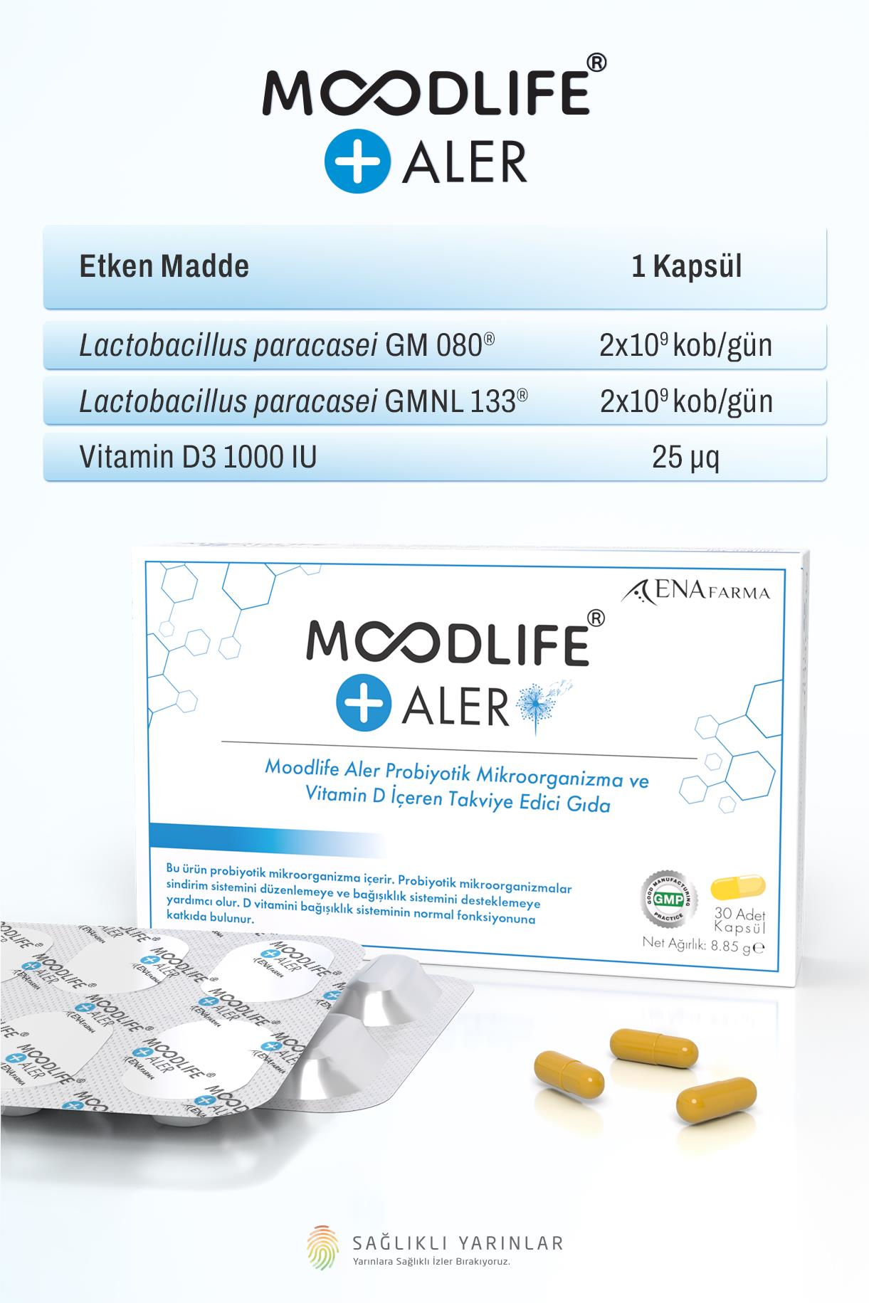 Moodlife Aler Probiyotik Destek 30 Kapsül