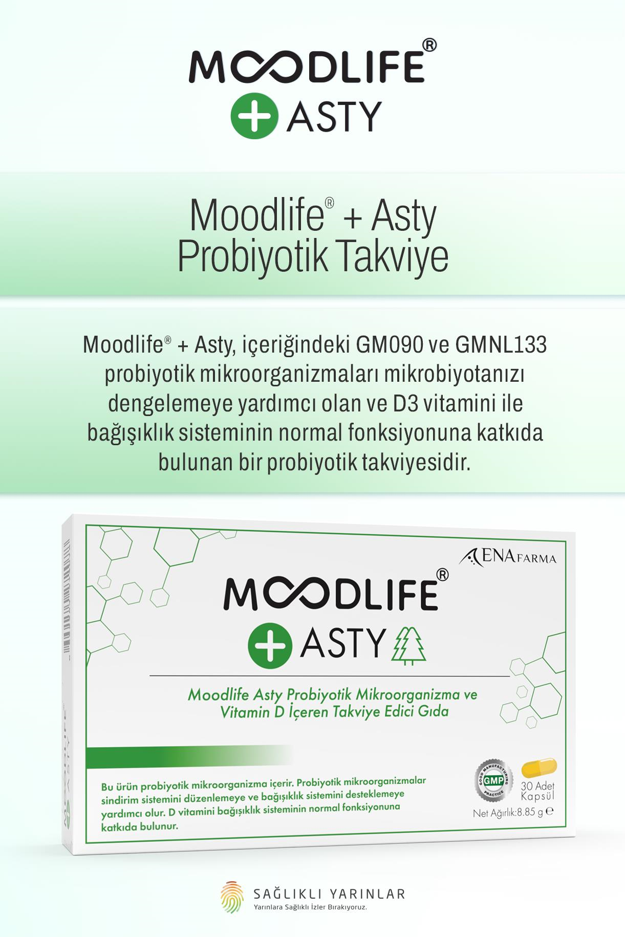 Moodlife Asty için Probiyotik Destek 30 Kapsül