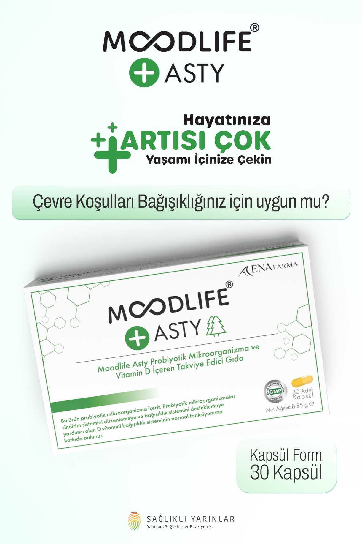 Moodlife Asty için Probiyotik Destek 30 Kapsül