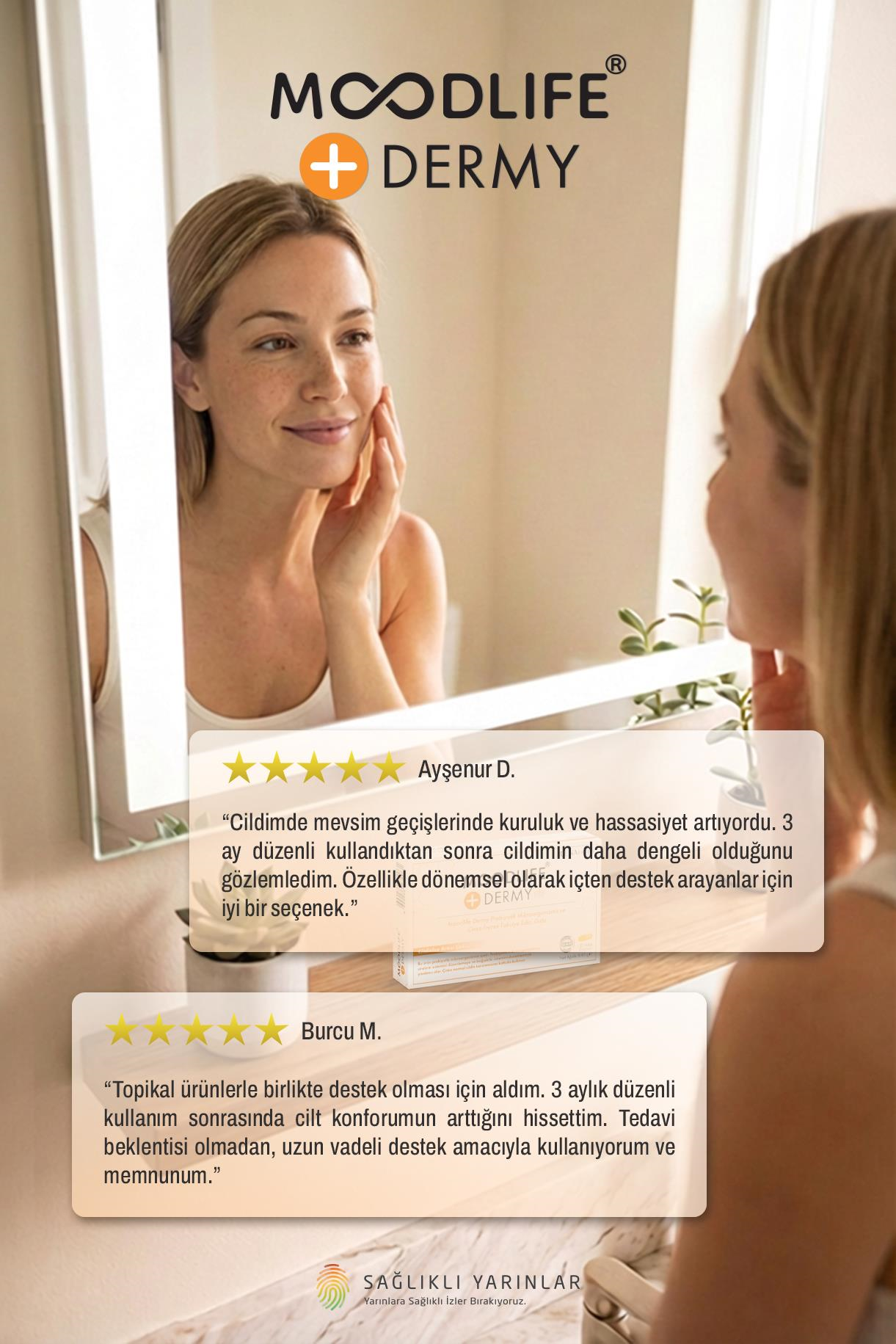 Moodlife Dermy Cilt için Probiyotik Destek 30 Kapsül