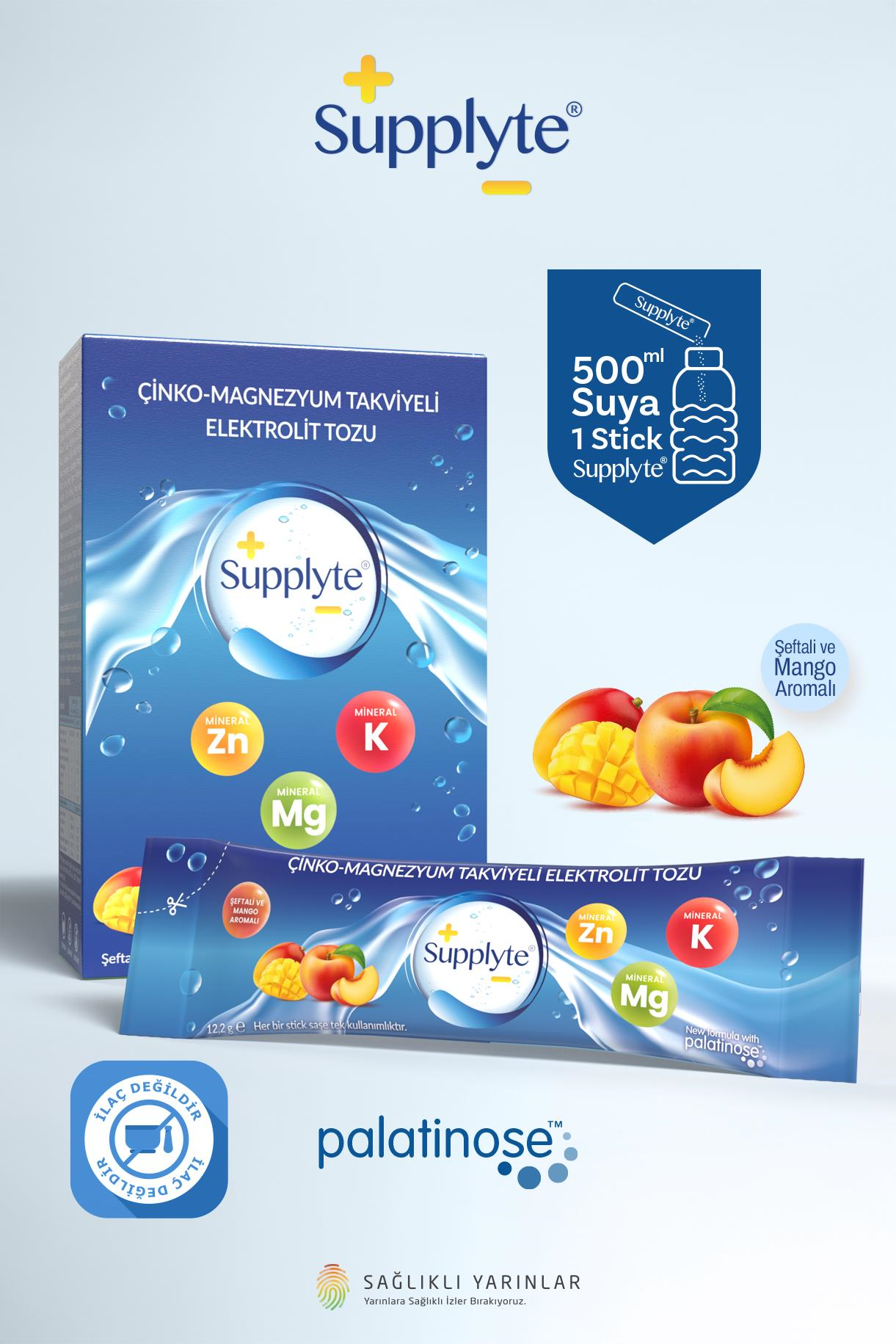 Supplyte Şeftali - Mango Aromalı  Saşe 12,2 g