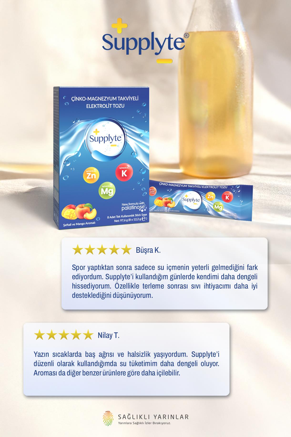 Supplyte Şeftali - Mango Aromalı  Saşe 12,2 g