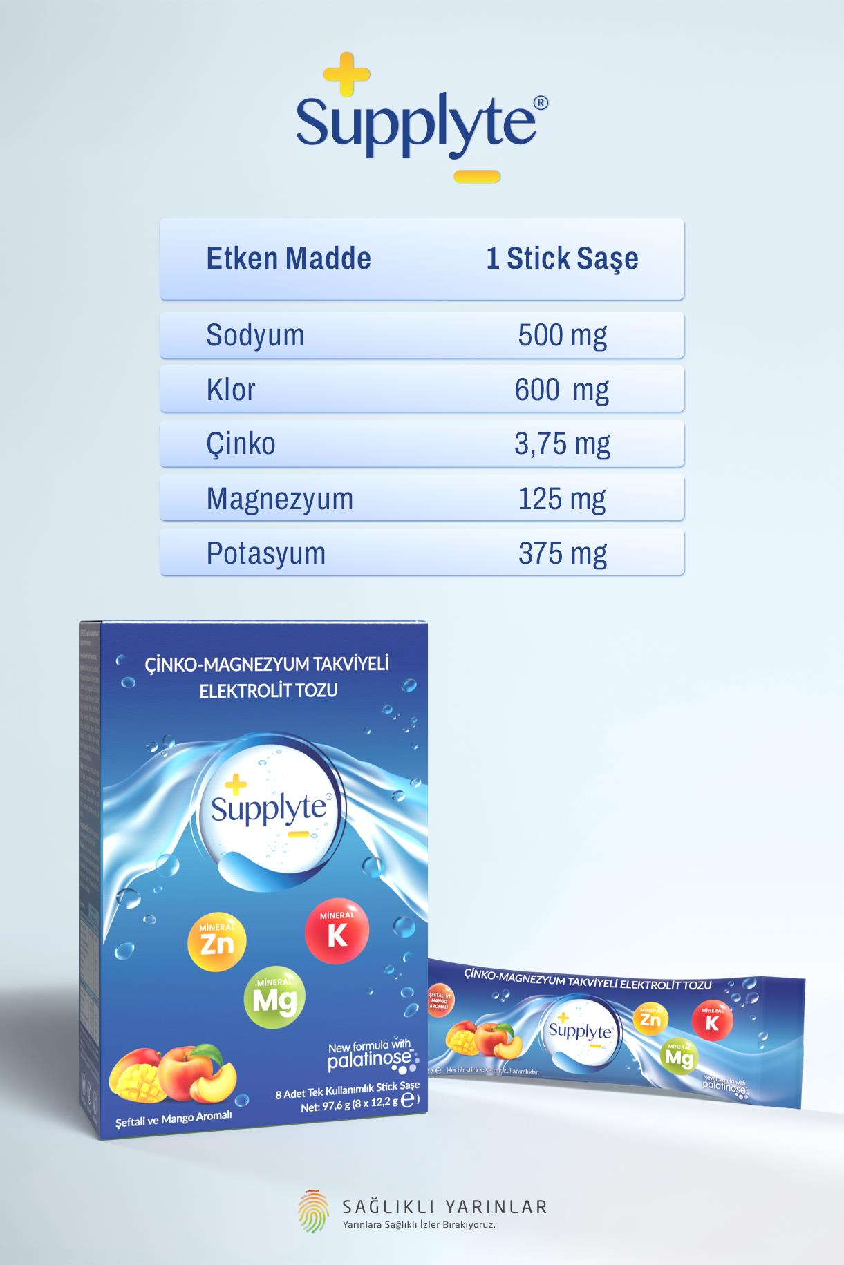 Supplyte Şeftali - Mango Aromalı  Saşe 12,2 g