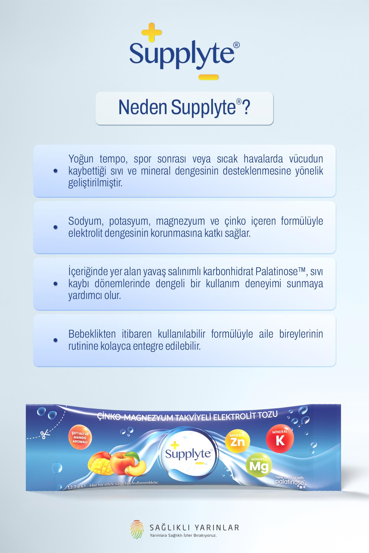 Supplyte Şeftali - Mango Aromalı  Saşe 12,2 g