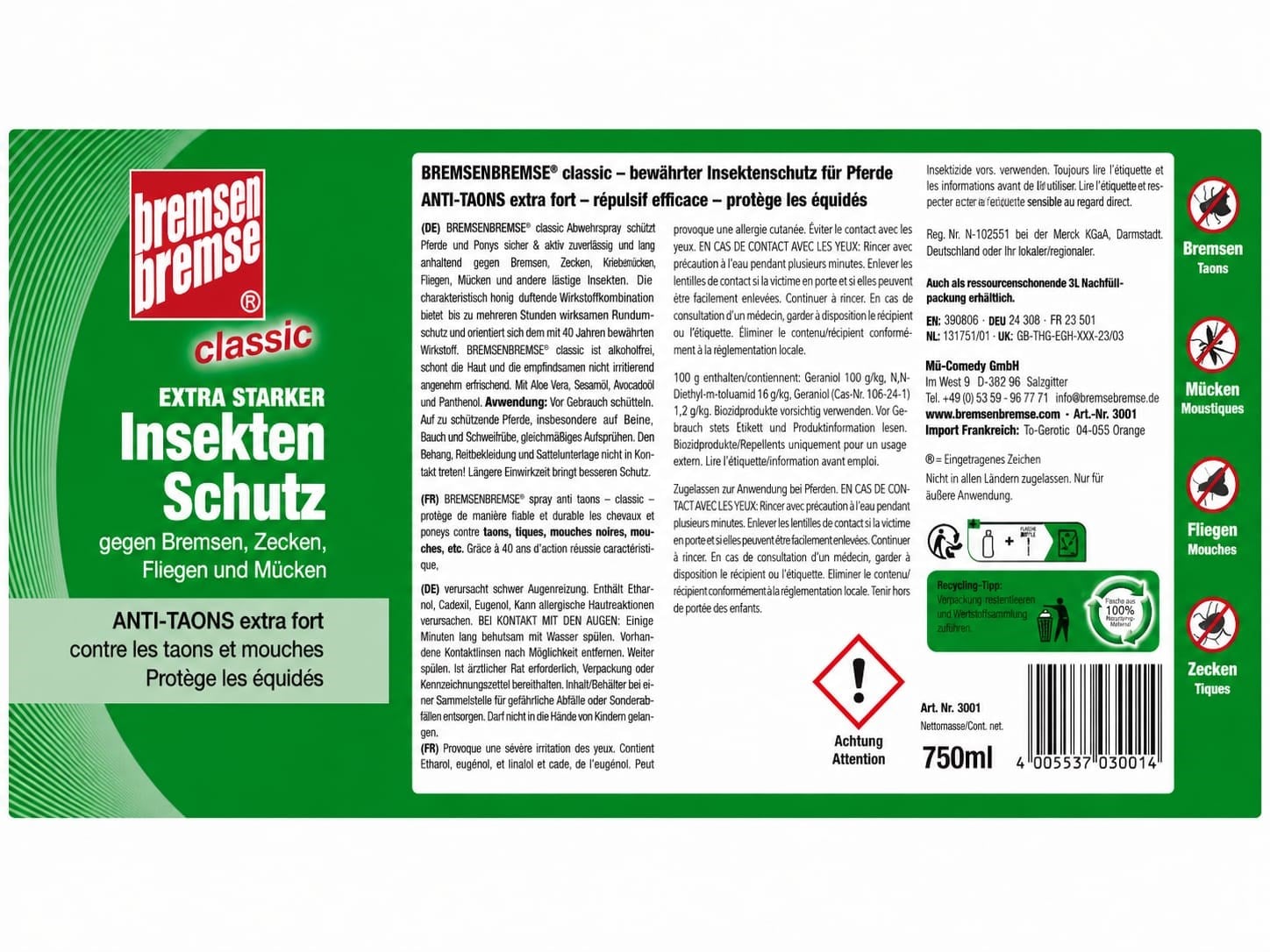 BREMSEN BREMSAN CLASİK SİNEK 750 ML