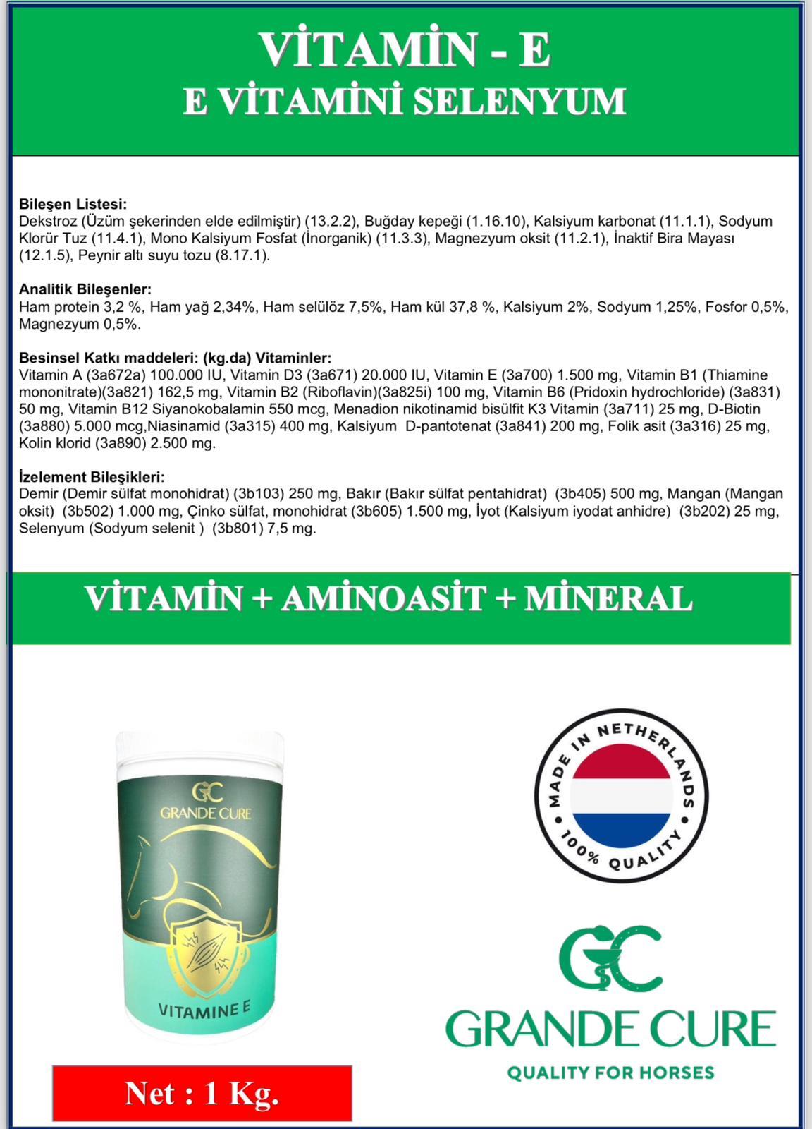 GRANDE CURE VITAMIN E 1 KG